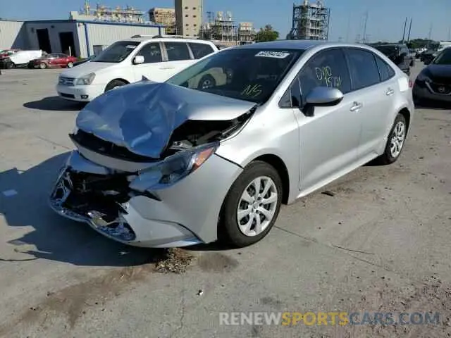 2 Photograph of a damaged car JTDEPMAE9MJ122312 TOYOTA COROLLA 2021