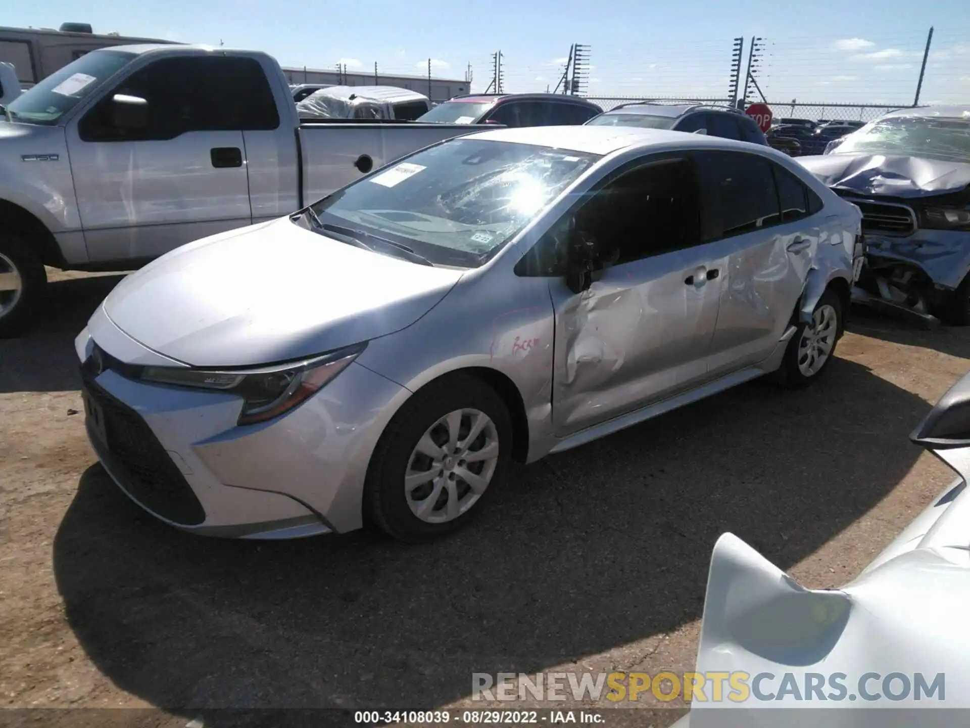 2 Photograph of a damaged car JTDEPMAE9MJ150353 TOYOTA COROLLA 2021