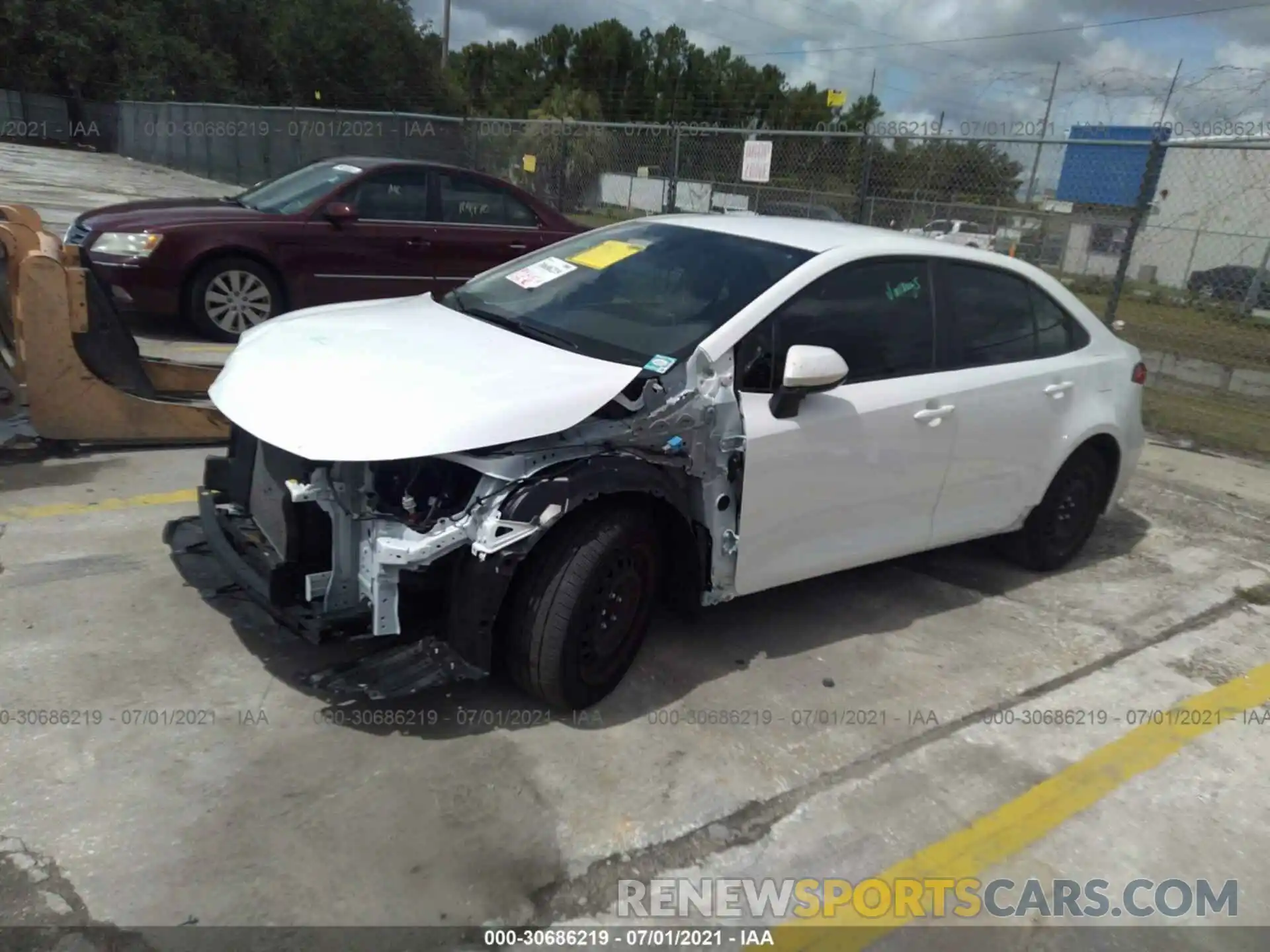 2 Photograph of a damaged car JTDEPMAE9MJ151552 TOYOTA COROLLA 2021