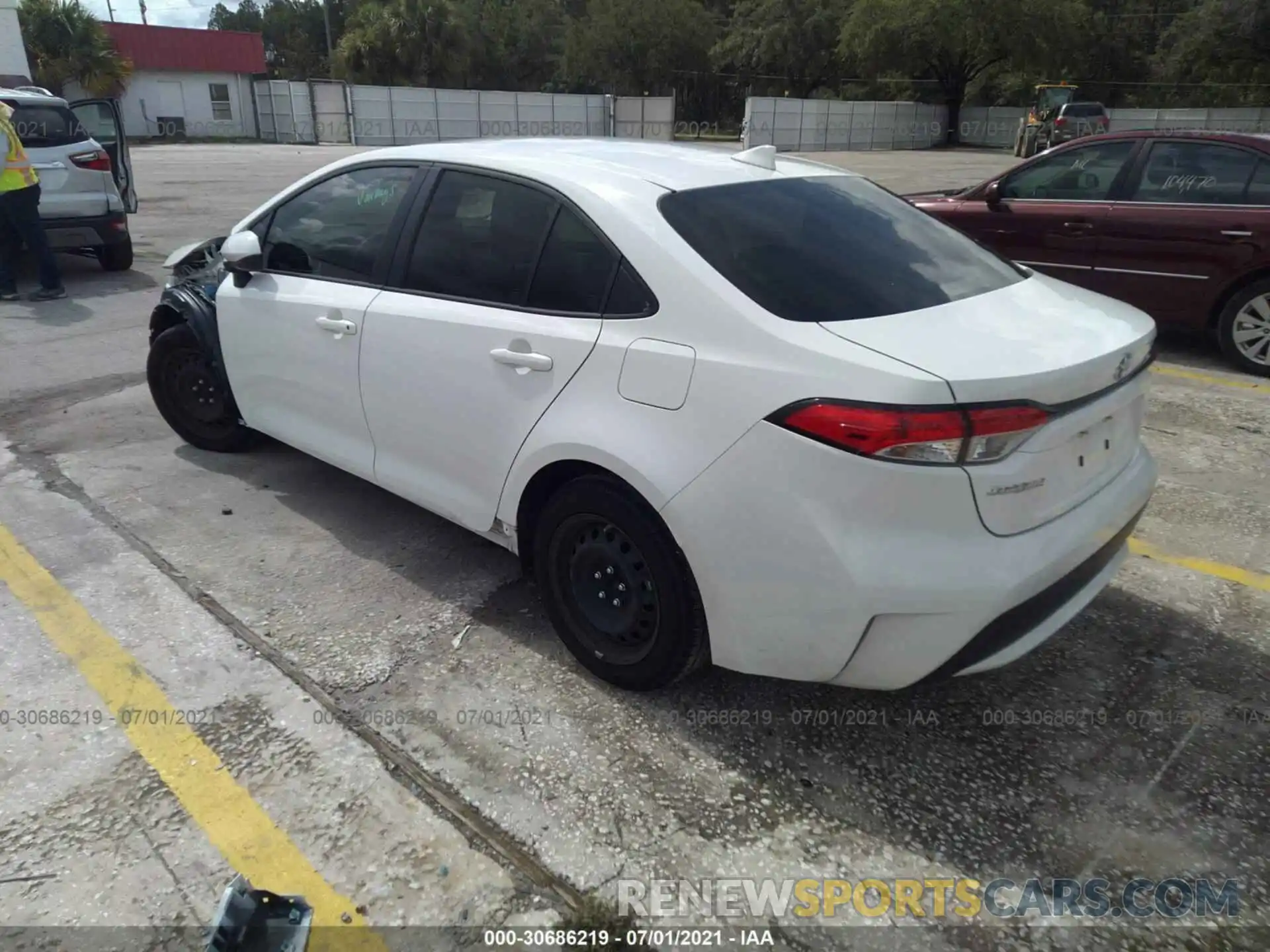 3 Photograph of a damaged car JTDEPMAE9MJ151552 TOYOTA COROLLA 2021