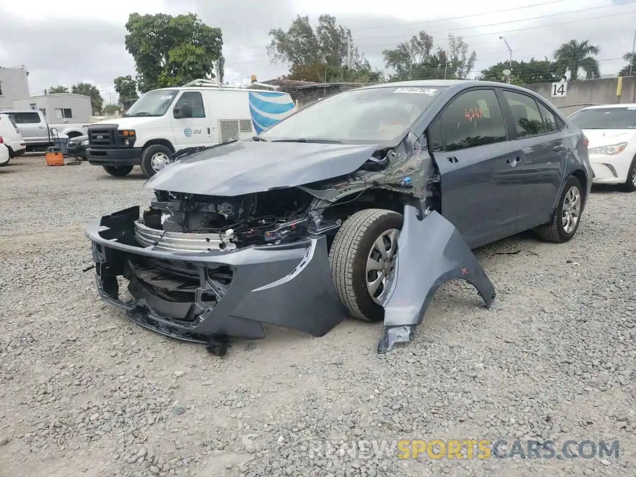 2 Photograph of a damaged car JTDEPMAE9MJ152250 TOYOTA COROLLA 2021