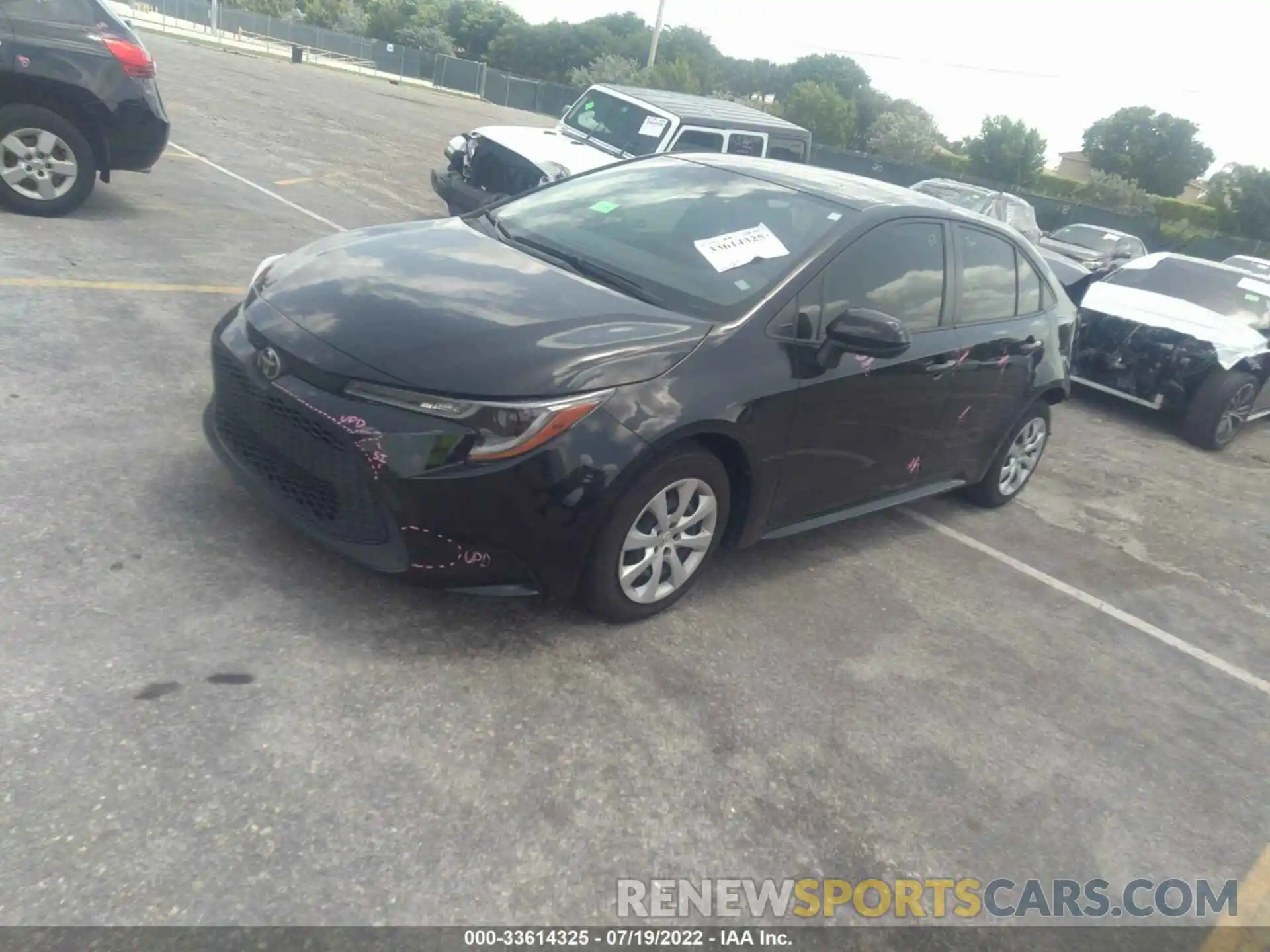 2 Photograph of a damaged car JTDEPMAE9MJ167136 TOYOTA COROLLA 2021