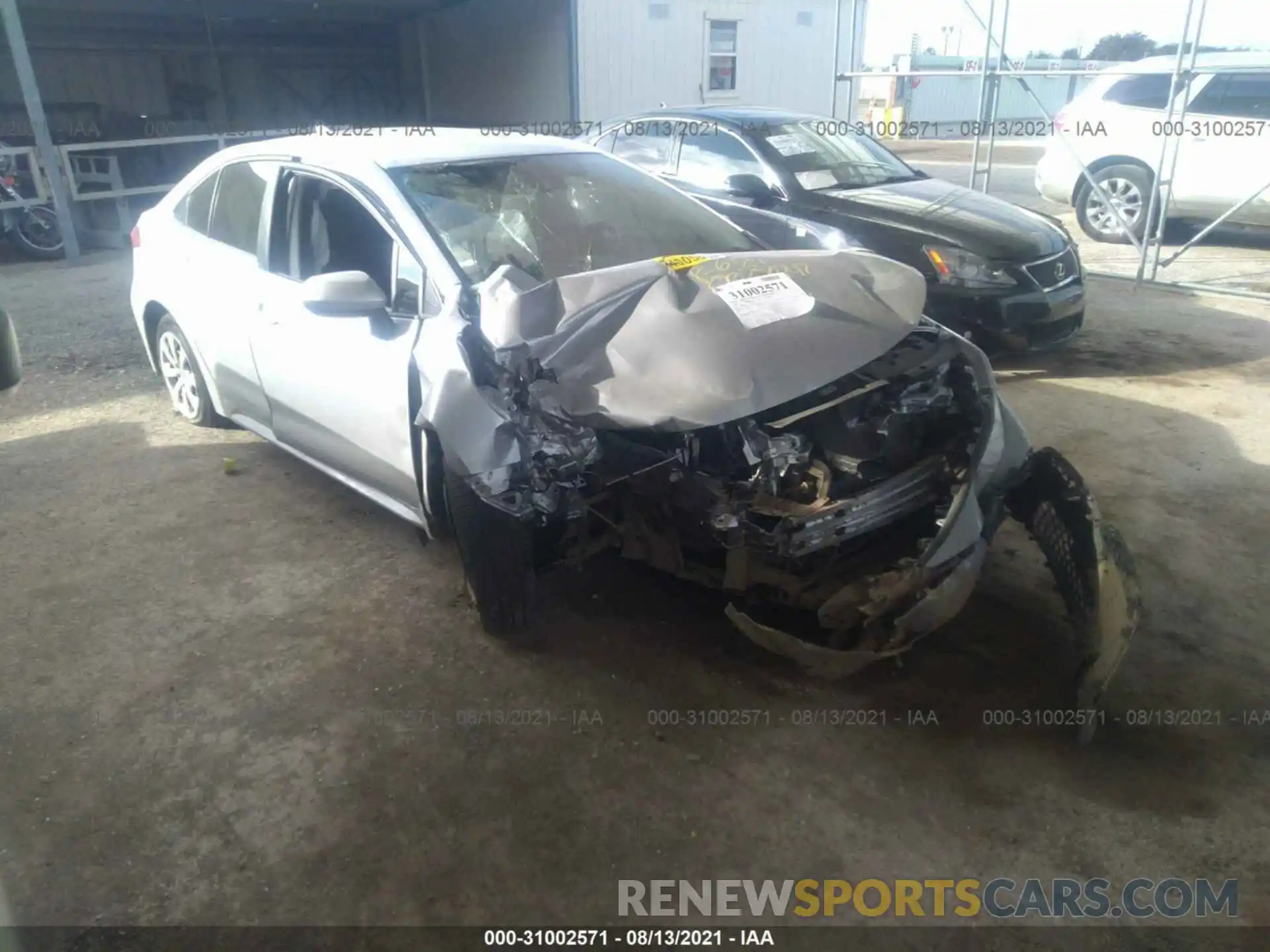 1 Photograph of a damaged car JTDEPMAE9MJ184874 TOYOTA COROLLA 2021