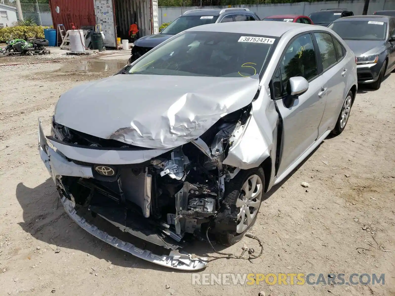 2 Photograph of a damaged car JTDEPMAEXMJ123761 TOYOTA COROLLA 2021