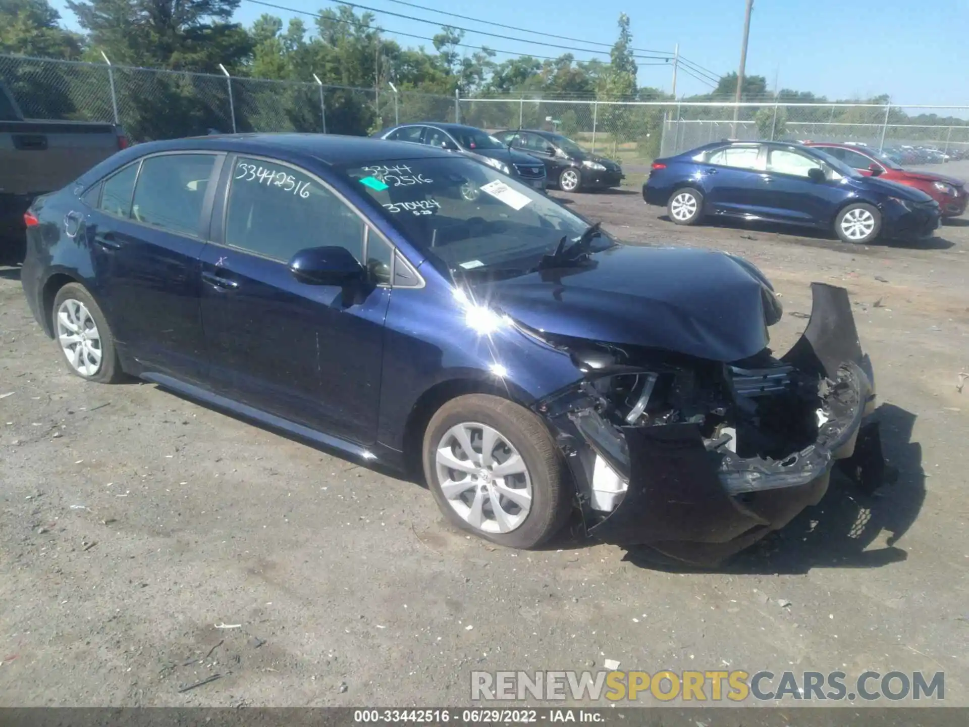 1 Photograph of a damaged car JTDEPMAEXMJ142004 TOYOTA COROLLA 2021