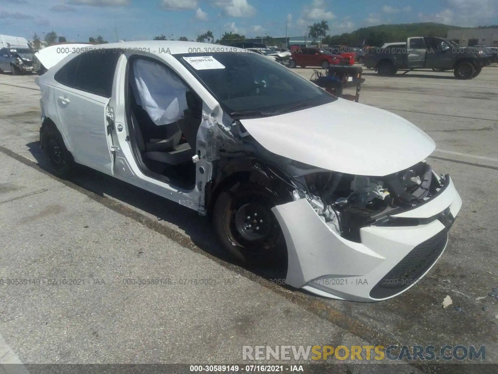 1 Photograph of a damaged car JTDEPMAEXMJ170126 TOYOTA COROLLA 2021