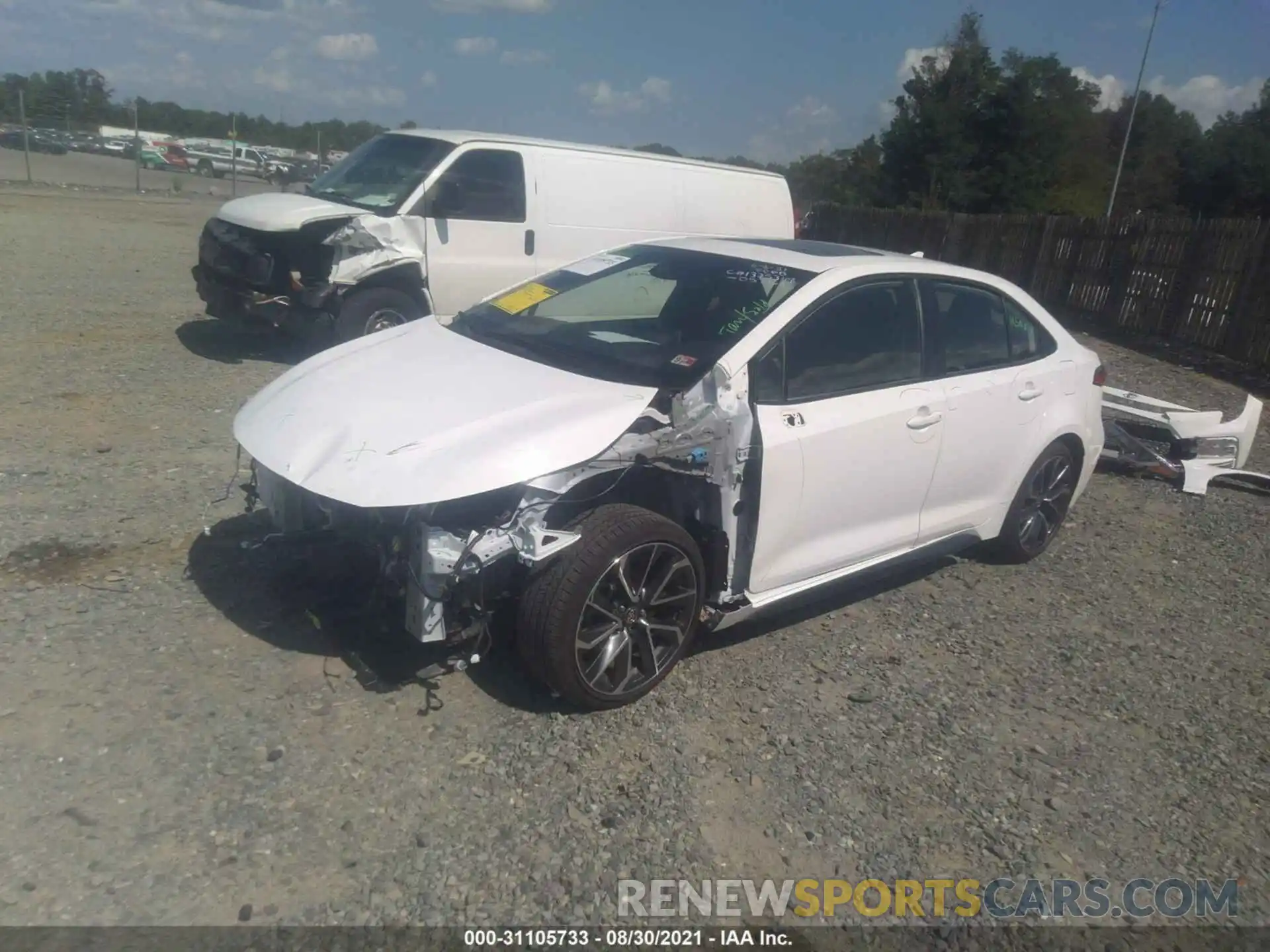 2 Photograph of a damaged car JTDP4MCE7MJ057264 TOYOTA COROLLA 2021