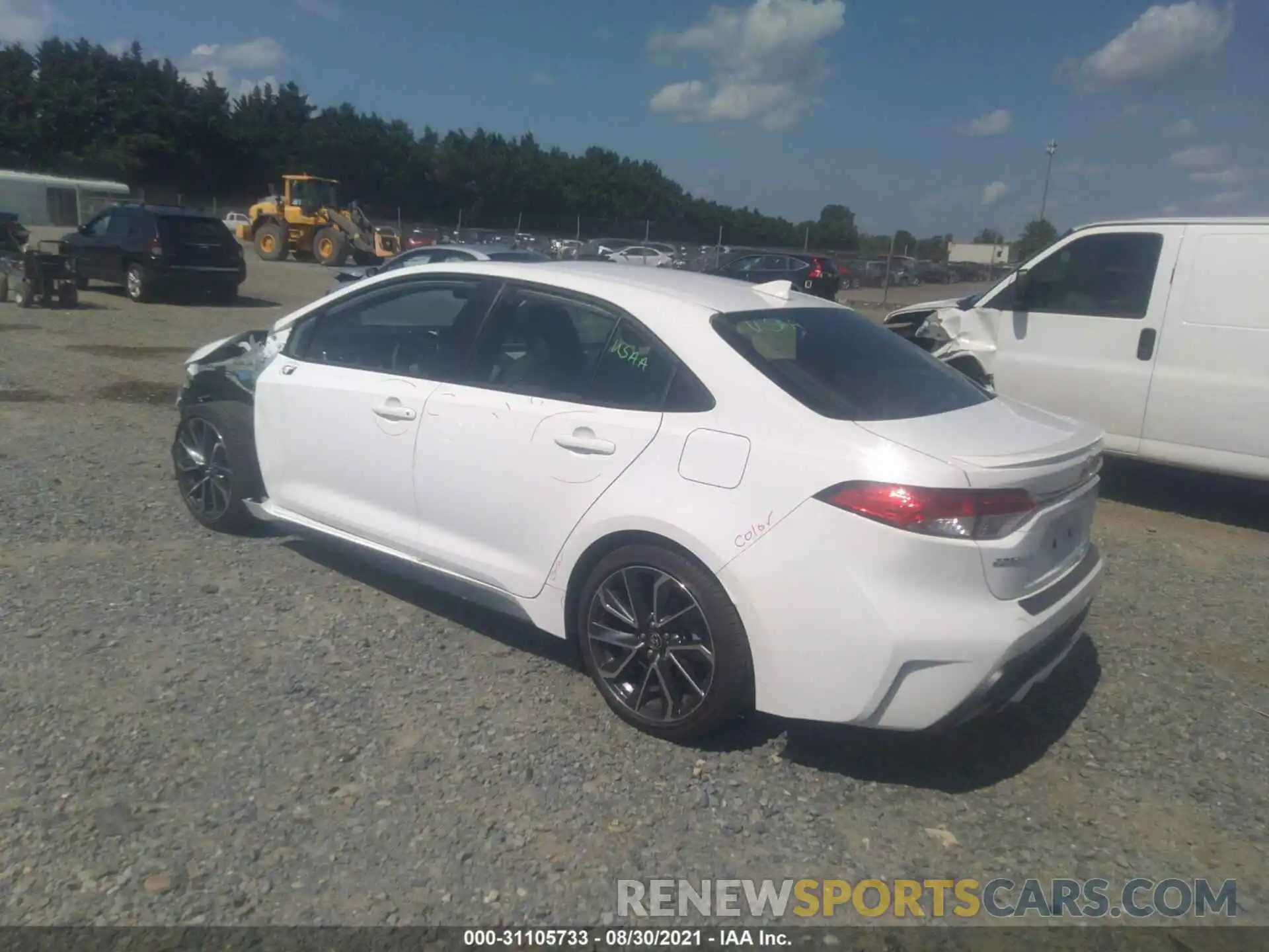 3 Photograph of a damaged car JTDP4MCE7MJ057264 TOYOTA COROLLA 2021