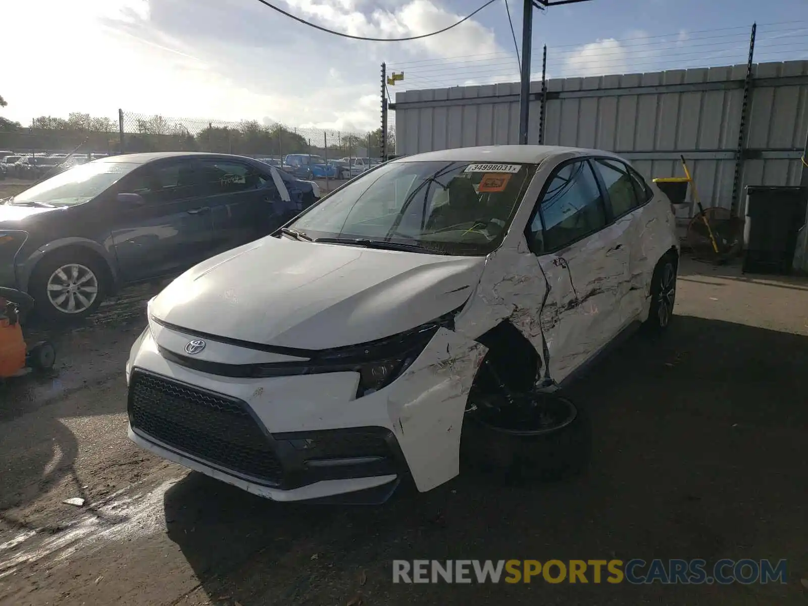 2 Photograph of a damaged car JTDS4MCE1MJ055617 TOYOTA COROLLA 2021