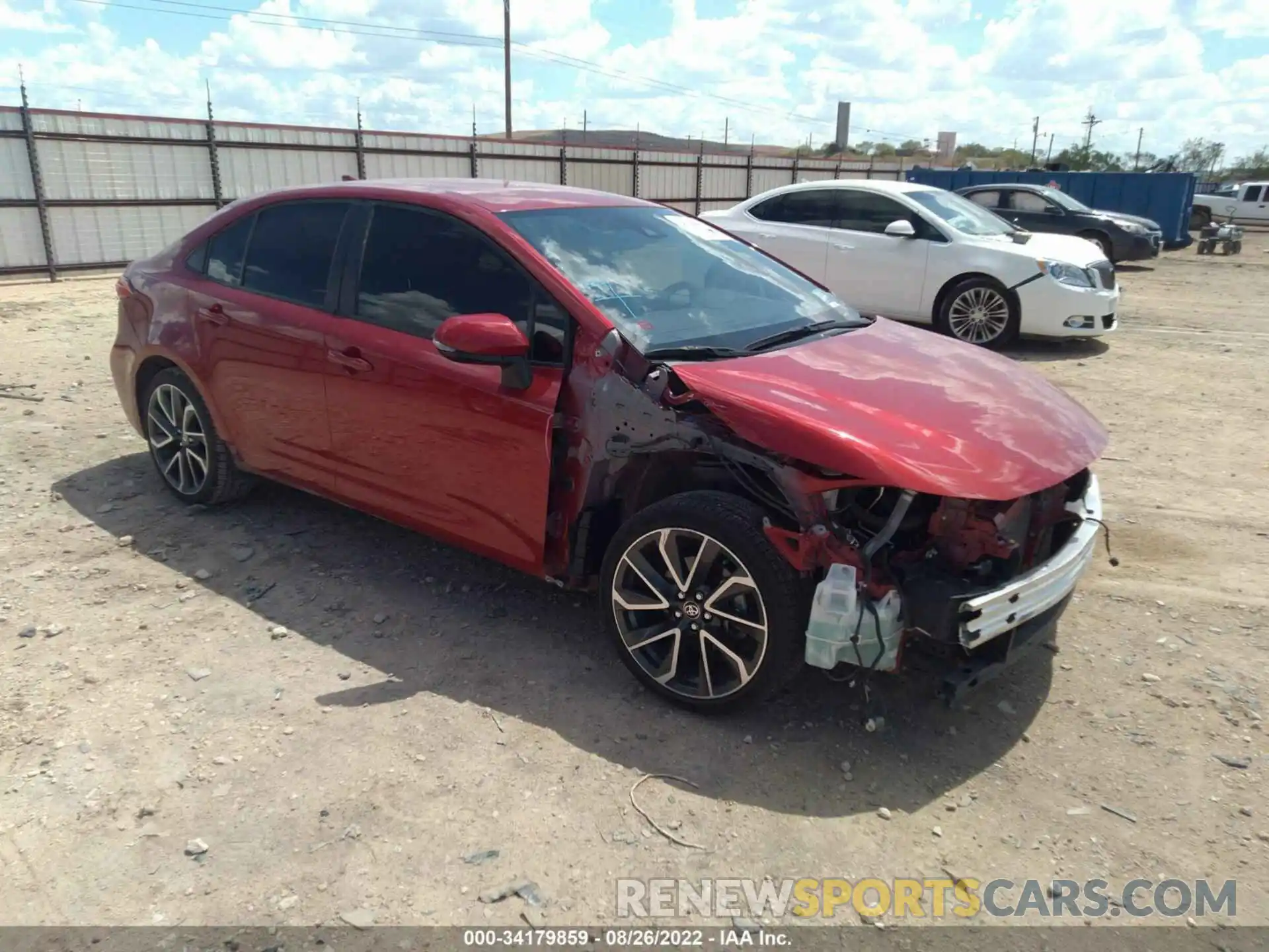 1 Photograph of a damaged car JTDS4MCE1MJ075639 TOYOTA COROLLA 2021