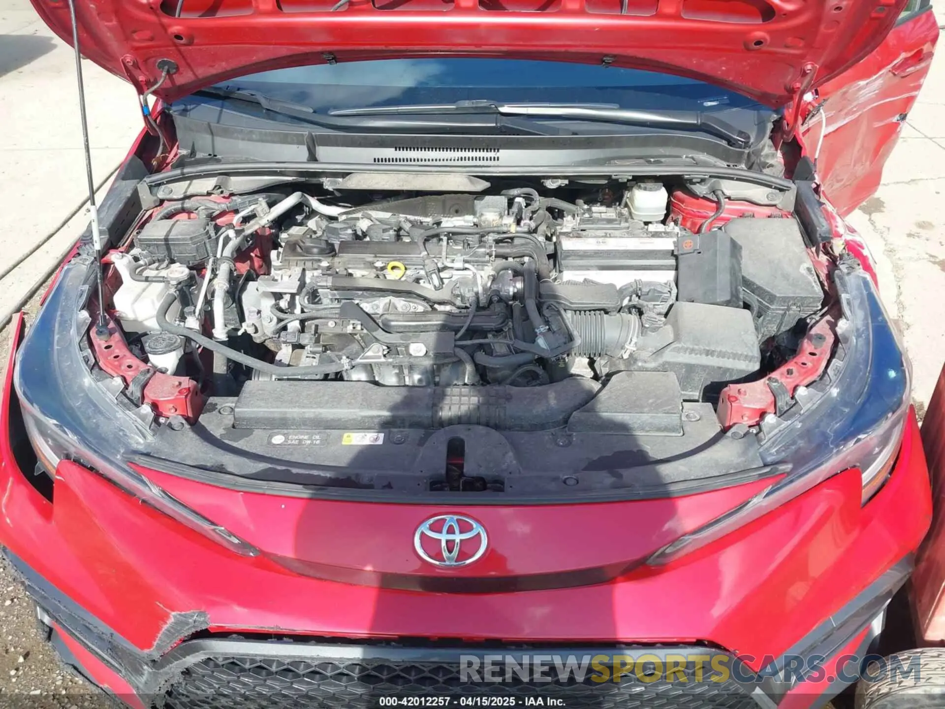 10 Photograph of a damaged car JTDS4MCE2MJ054525 TOYOTA COROLLA 2021