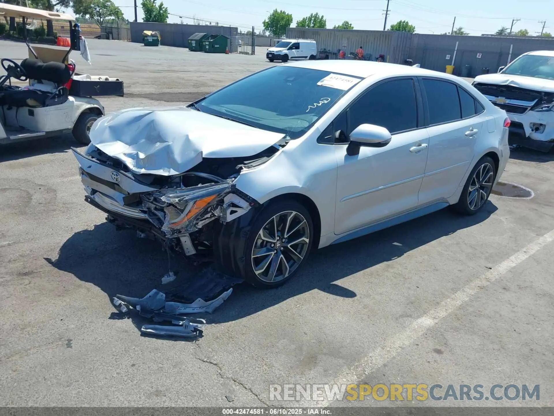 2 Photograph of a damaged car JTDS4MCE2MJ059885 TOYOTA COROLLA 2021