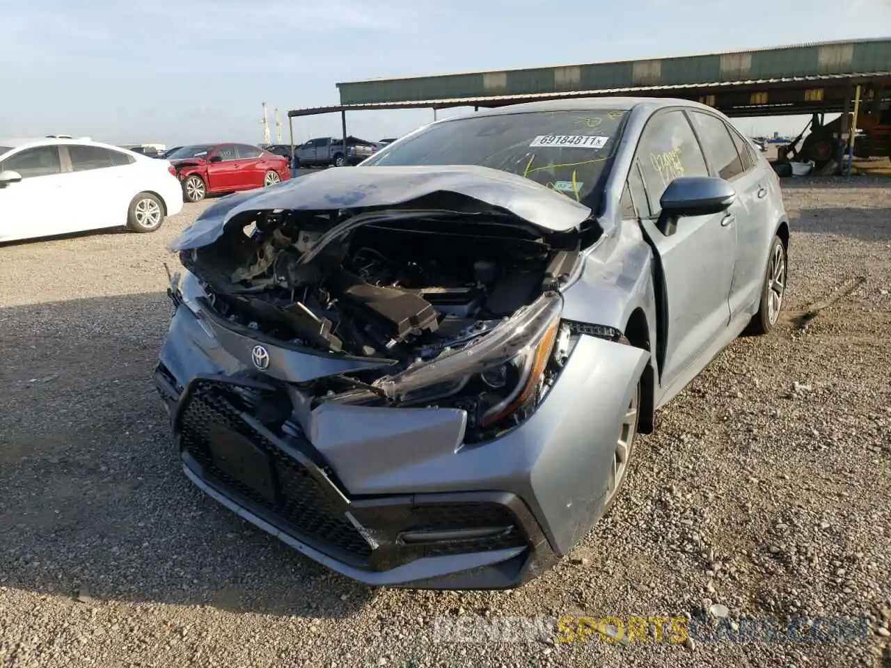 2 Photograph of a damaged car JTDS4MCE2MJ063516 TOYOTA COROLLA 2021