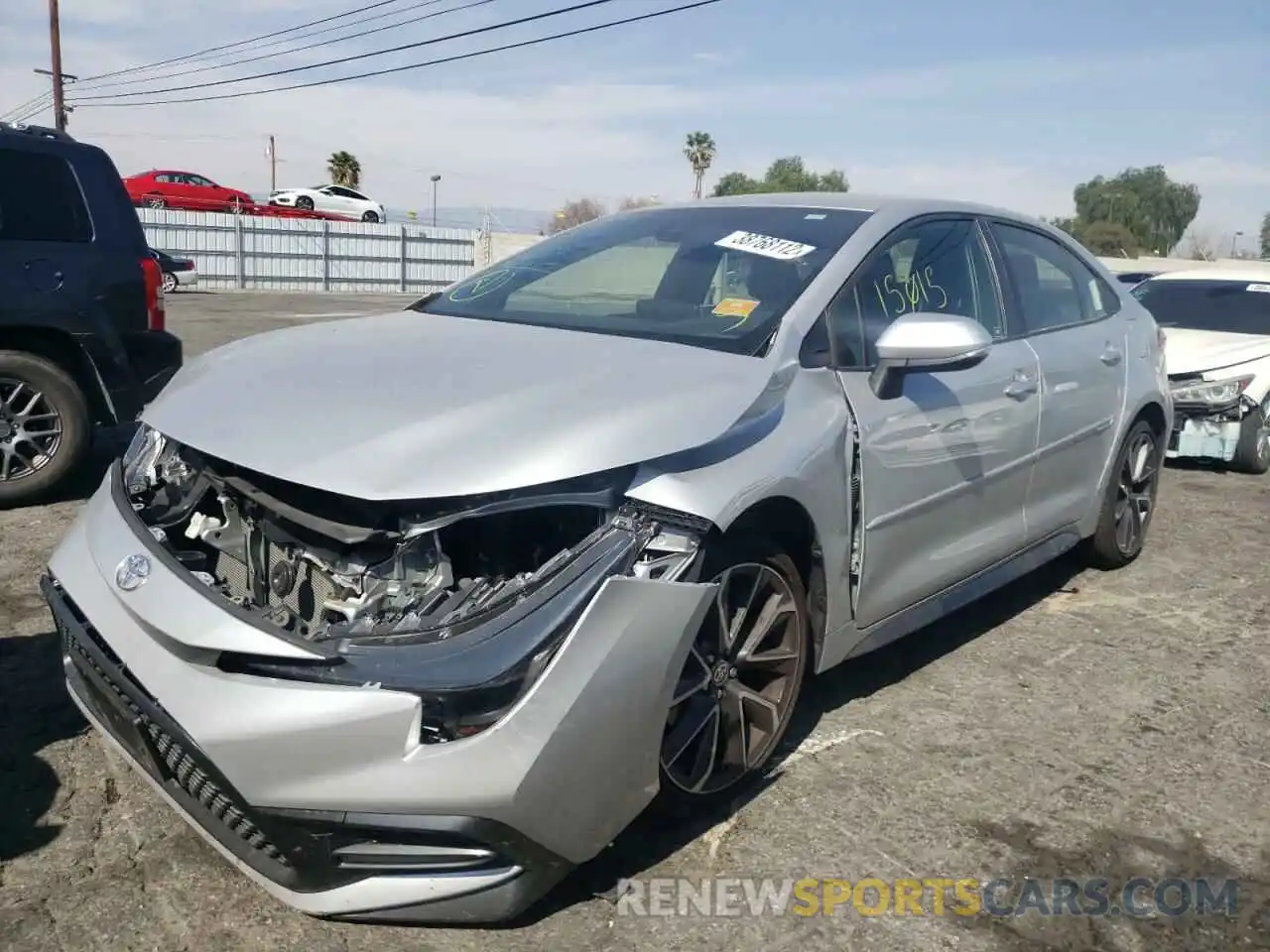 2 Photograph of a damaged car JTDS4MCE3MJ074055 TOYOTA COROLLA 2021