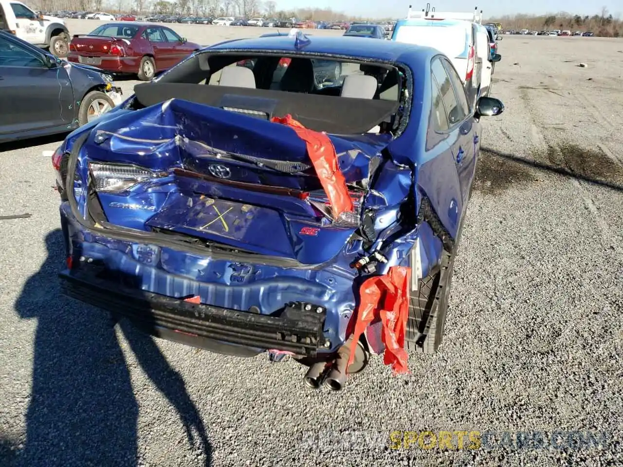 9 Photograph of a damaged car JTDS4MCE4MJ063243 TOYOTA COROLLA 2021