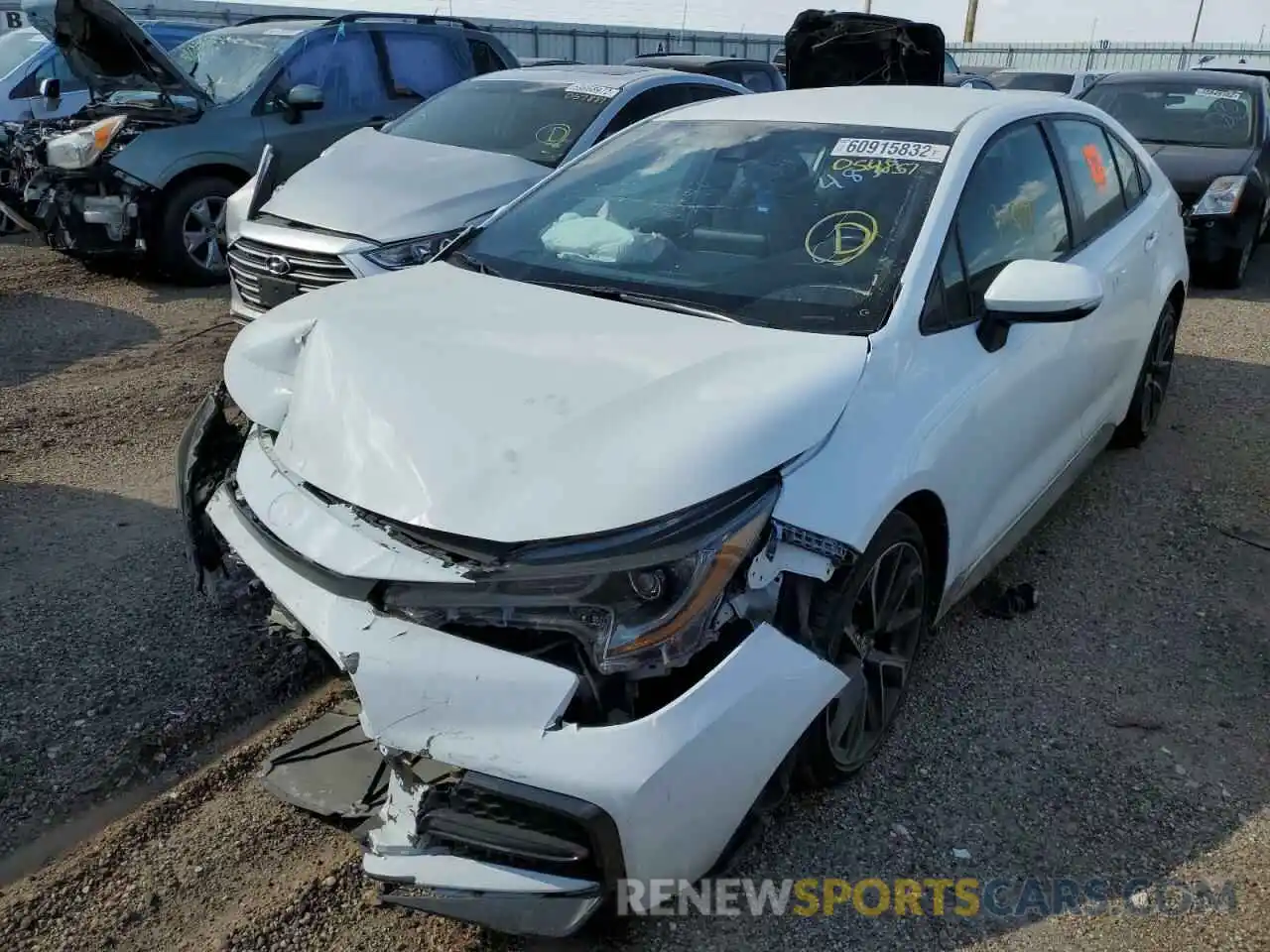 2 Photograph of a damaged car JTDS4MCE5MJ054857 TOYOTA COROLLA 2021