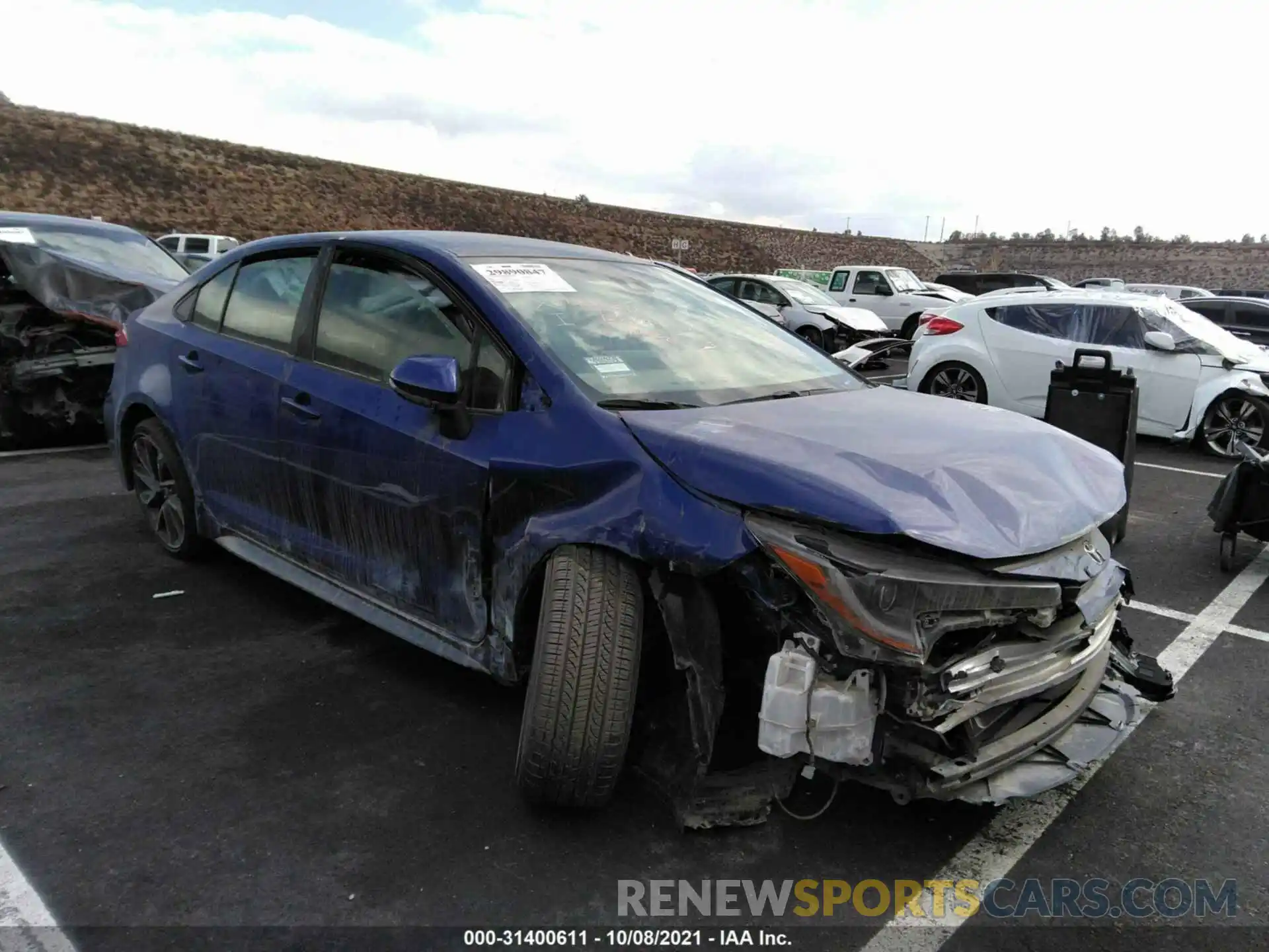 1 Photograph of a damaged car JTDS4MCE6MJ063356 TOYOTA COROLLA 2021