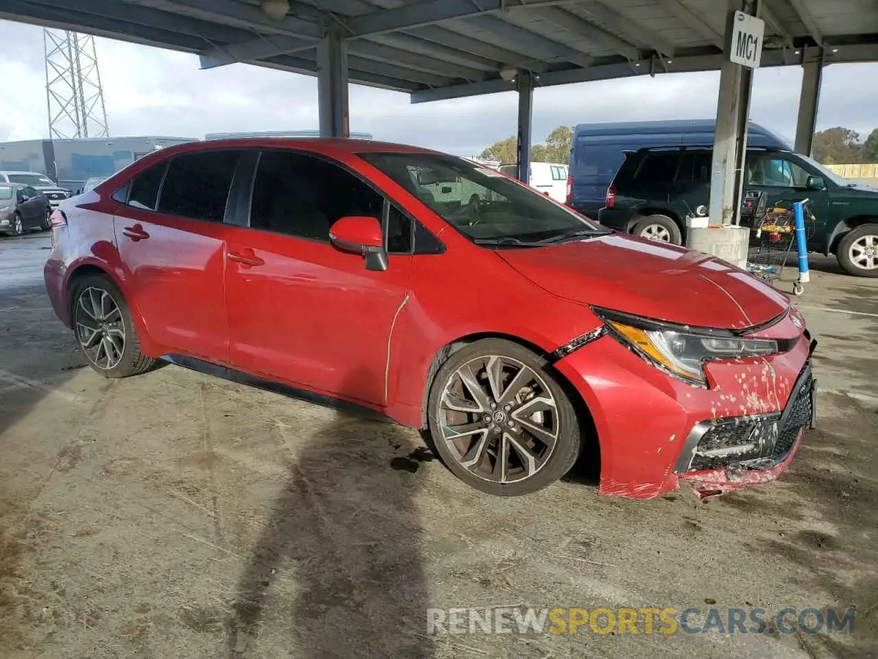 4 Photograph of a damaged car JTDS4MCE6MJ064023 TOYOTA COROLLA 2021