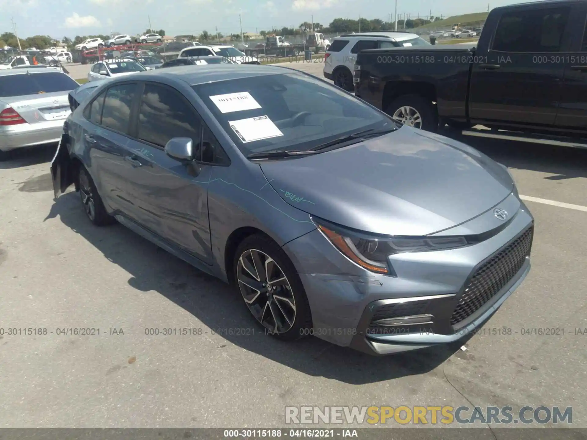 1 Photograph of a damaged car JTDS4MCE7MJ054245 TOYOTA COROLLA 2021