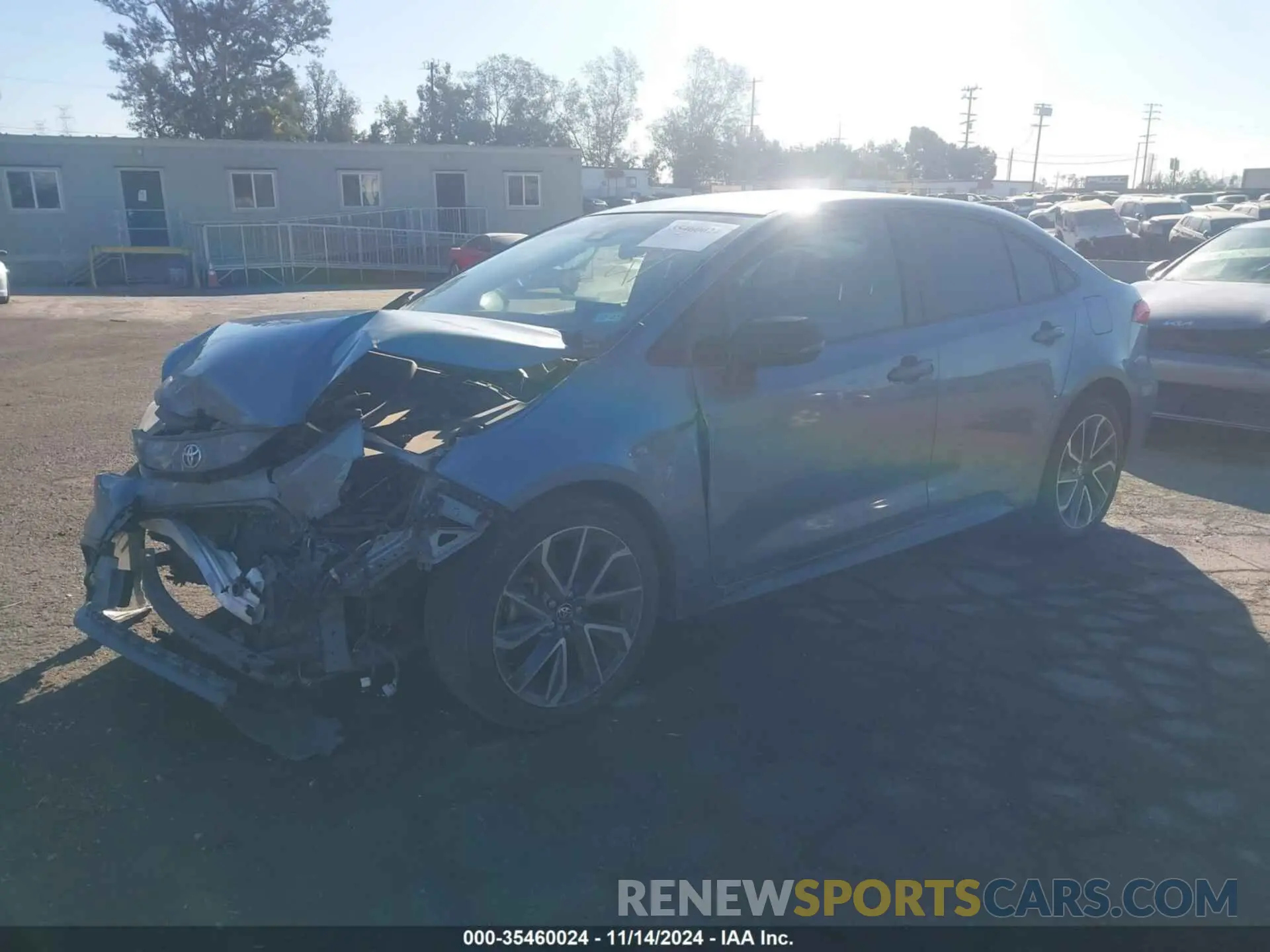 2 Photograph of a damaged car JTDS4MCE8MJ063066 TOYOTA COROLLA 2021