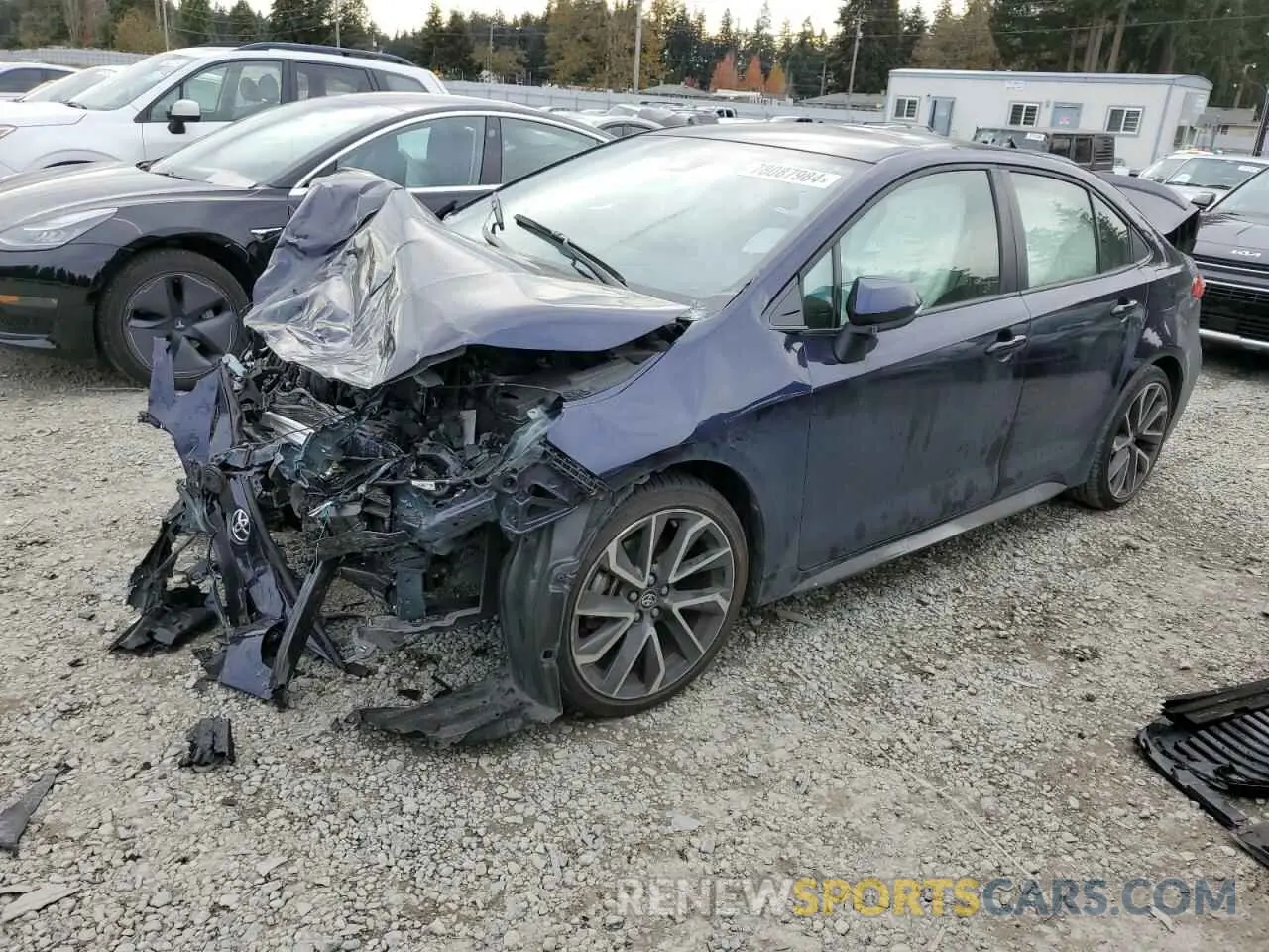 1 Photograph of a damaged car JTDS4MCE8MJ073385 TOYOTA COROLLA 2021