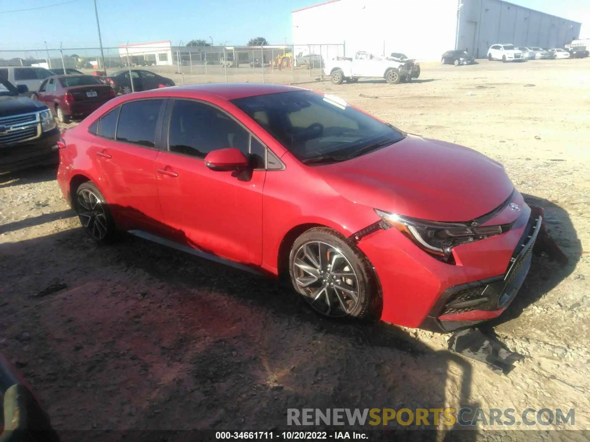 1 Photograph of a damaged car JTDS4MCEXMJ073968 TOYOTA COROLLA 2021