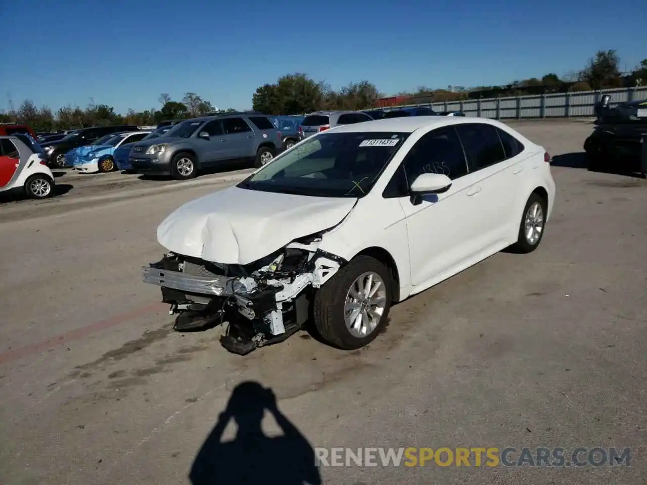 2 Photograph of a damaged car JTDVPMAE0MJ167638 TOYOTA COROLLA 2021