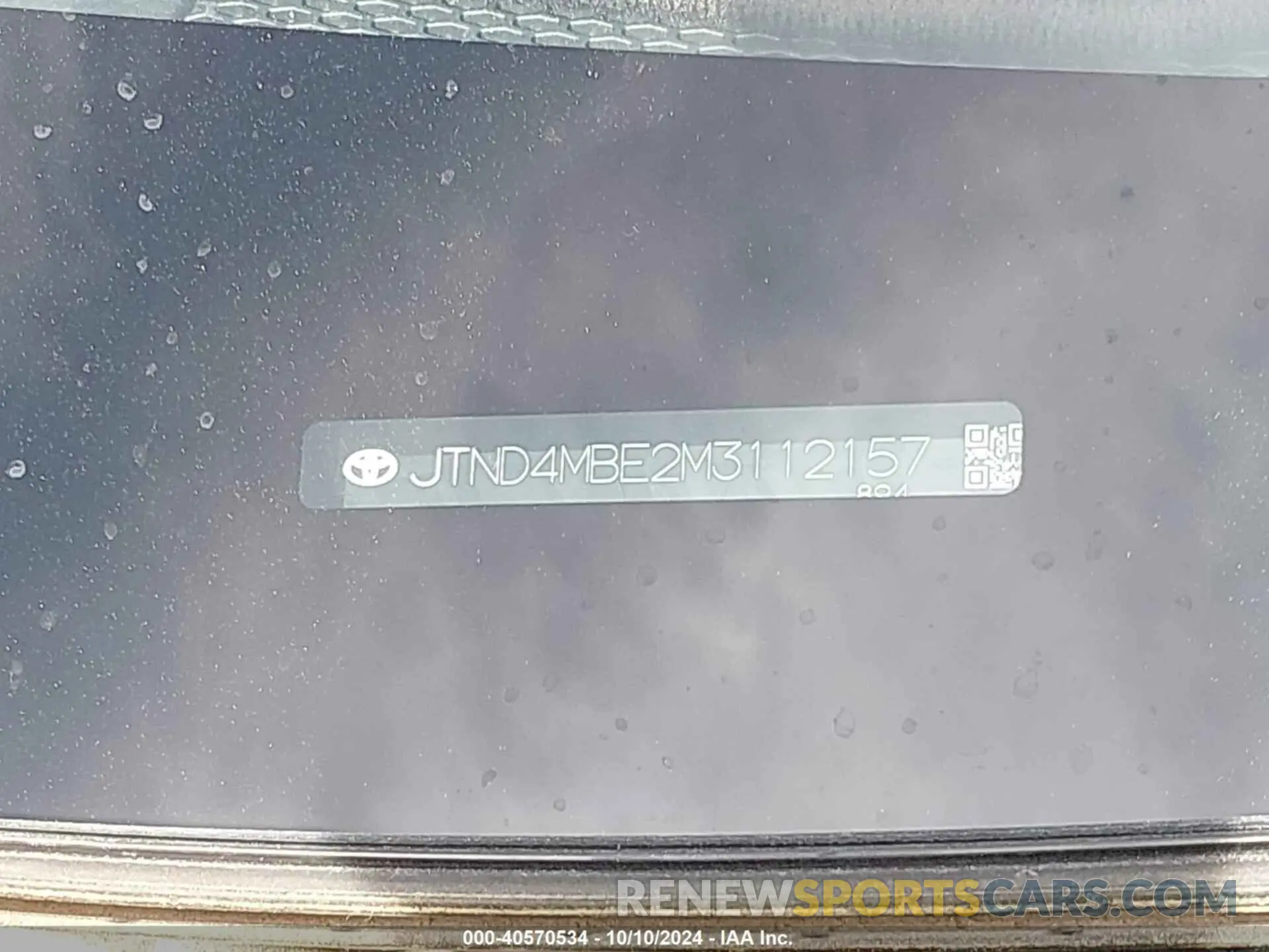 9 Photograph of a damaged car JTND4MBE2M3112157 TOYOTA COROLLA 2021