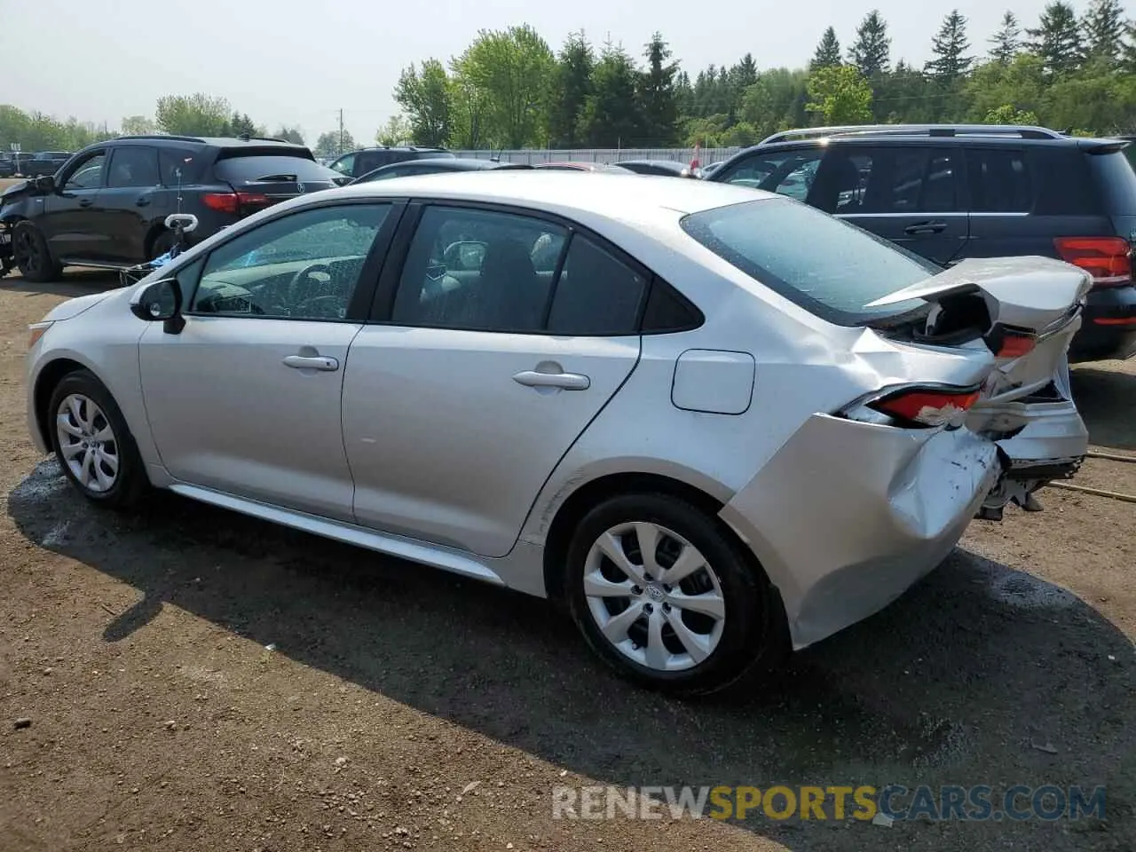 2 Photograph of a damaged car 5YFBPMBE9NP367593 TOYOTA COROLLA 2022