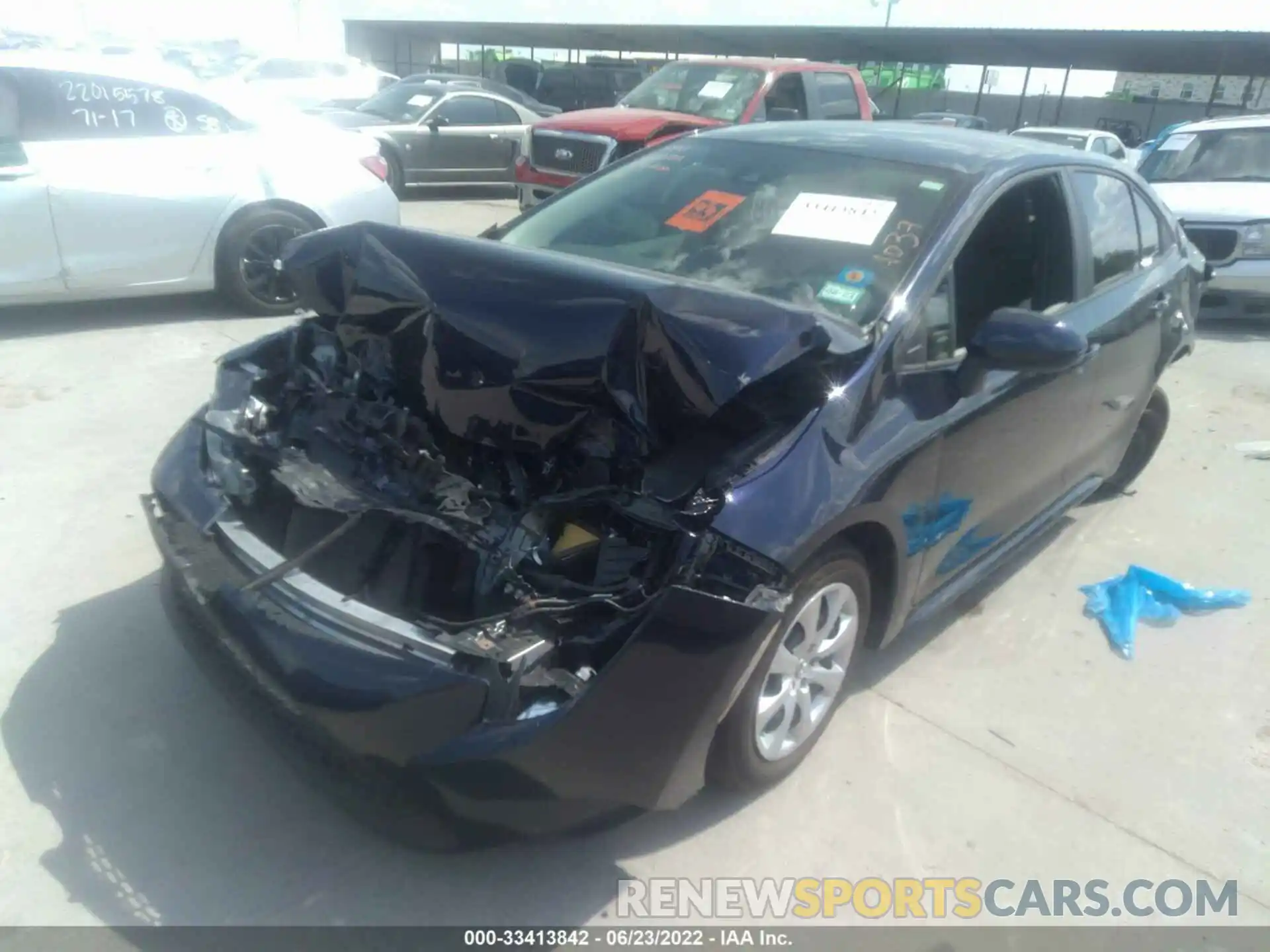 2 Photograph of a damaged car 5YFEPMAE0NP281037 TOYOTA COROLLA 2022