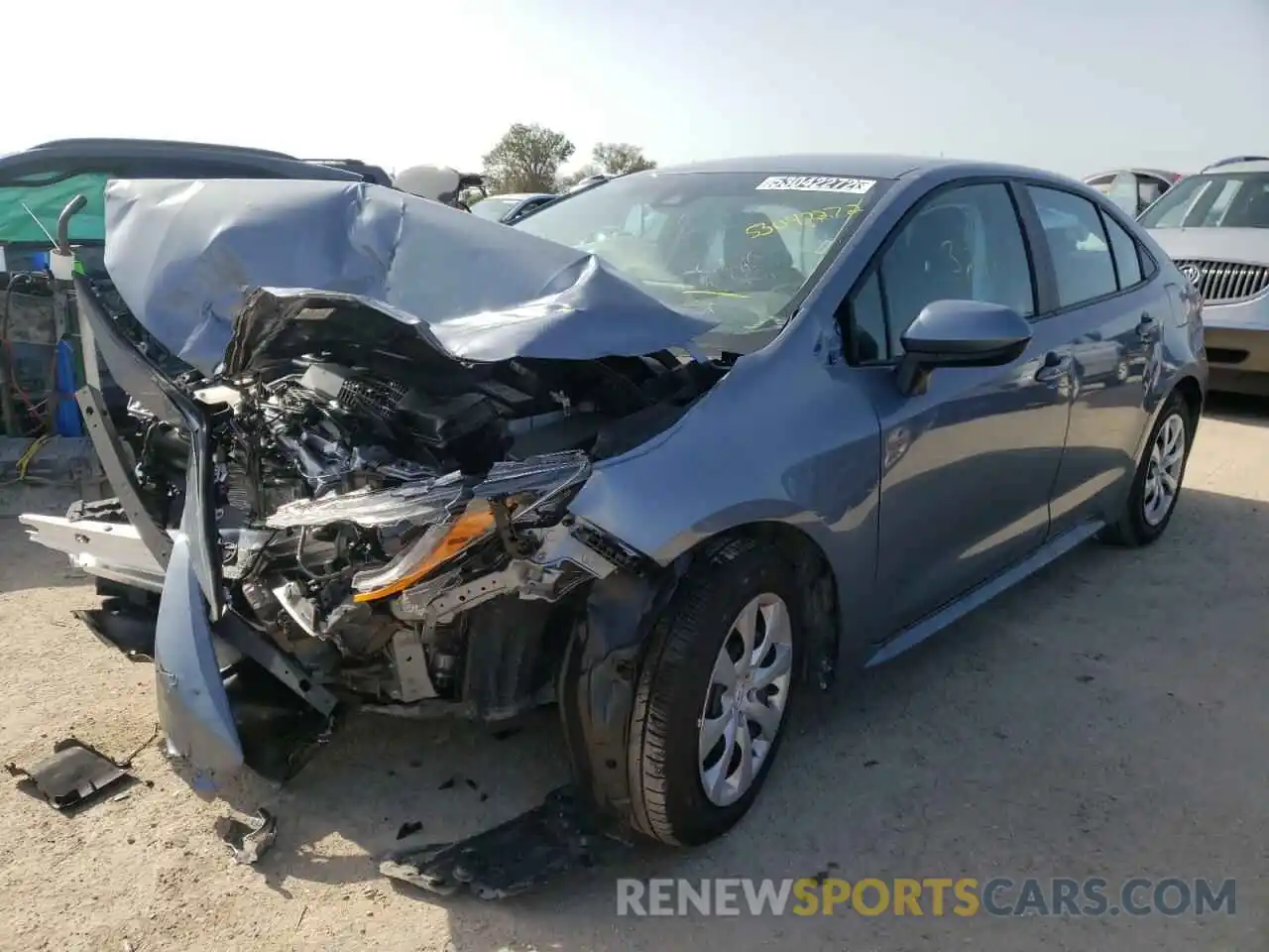 2 Photograph of a damaged car 5YFEPMAE0NP306521 TOYOTA COROLLA 2022