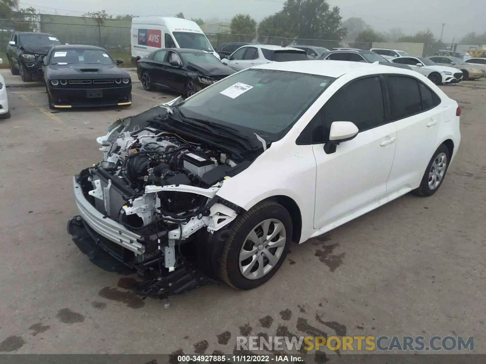 2 Photograph of a damaged car 5YFEPMAE4NP336119 TOYOTA COROLLA 2022