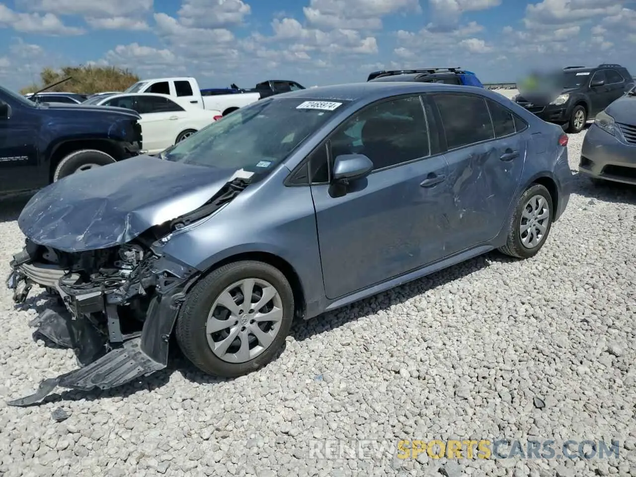 1 Photograph of a damaged car 5YFEPMAE5NP279655 TOYOTA COROLLA 2022