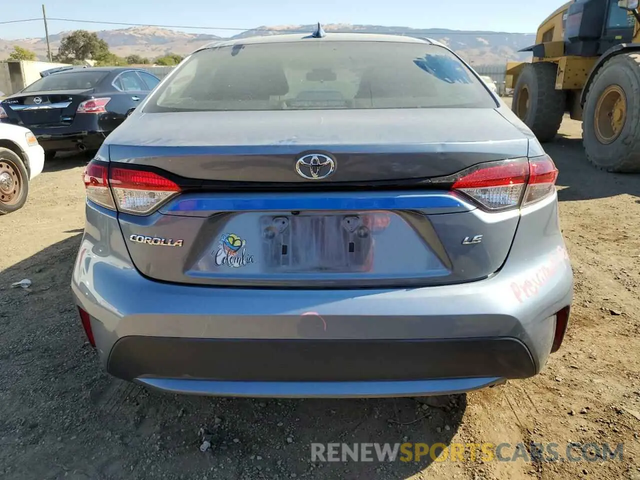 6 Photograph of a damaged car 5YFEPMAE8NP302958 TOYOTA COROLLA 2022