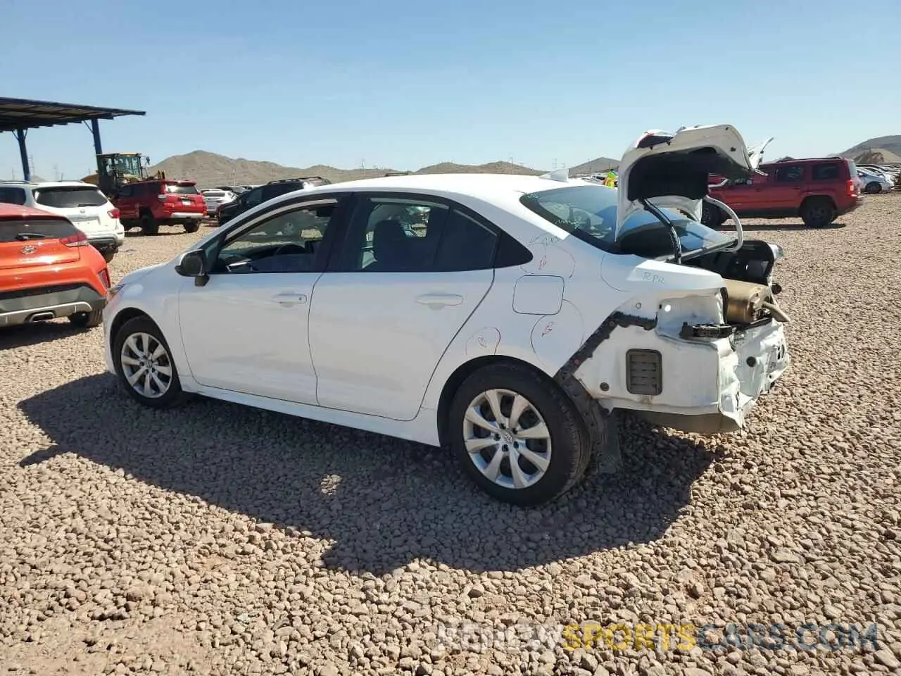 2 Photograph of a damaged car 5YFEPMAE8NP367406 TOYOTA COROLLA 2022