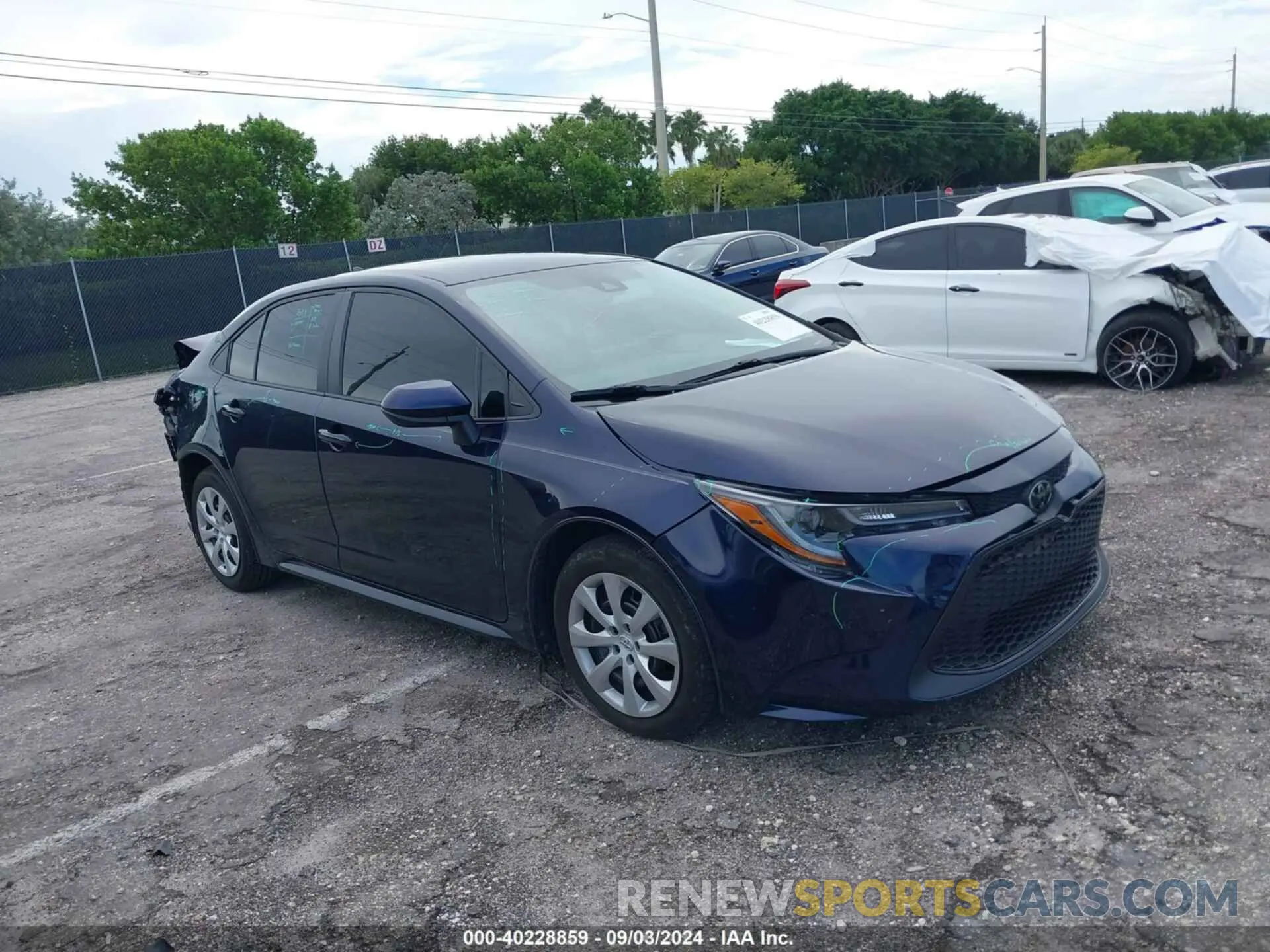 1 Photograph of a damaged car 5YFEPMAE8NP380270 TOYOTA COROLLA 2022