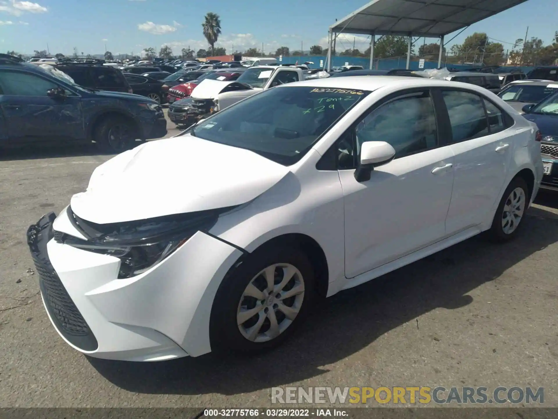 2 Photograph of a damaged car 5YFEPMAE9NP300944 TOYOTA COROLLA 2022