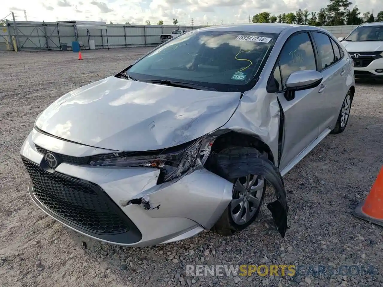 2 Photograph of a damaged car 5YFEPMAE9NP321115 TOYOTA COROLLA 2022