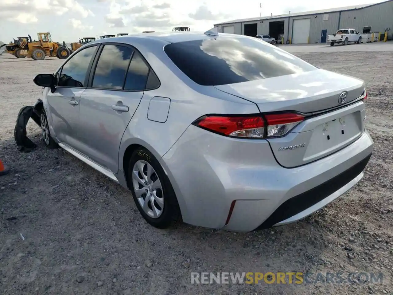 3 Photograph of a damaged car 5YFEPMAE9NP321115 TOYOTA COROLLA 2022