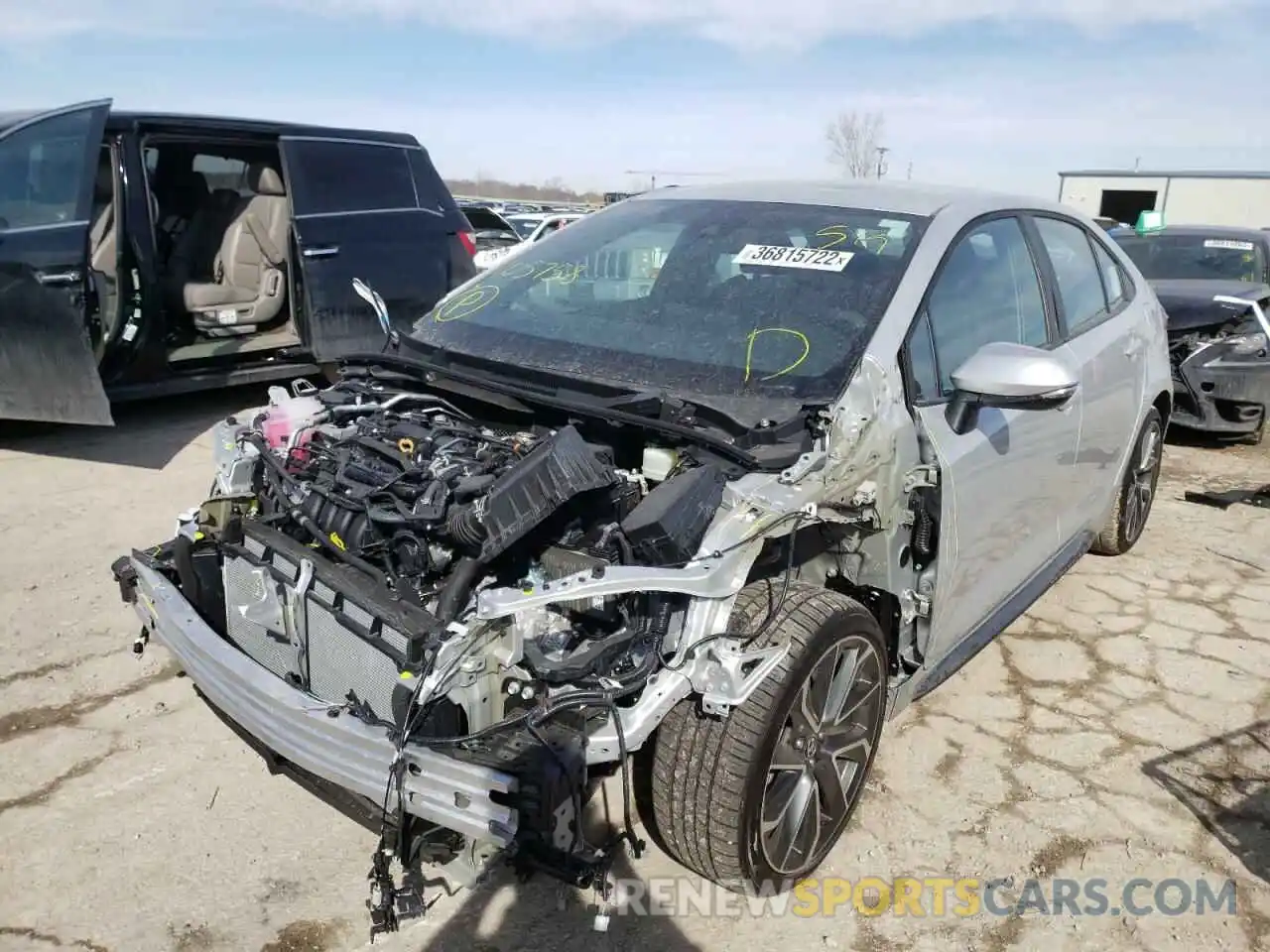 2 Photograph of a damaged car 5YFS4MCE0NP105758 TOYOTA COROLLA 2022