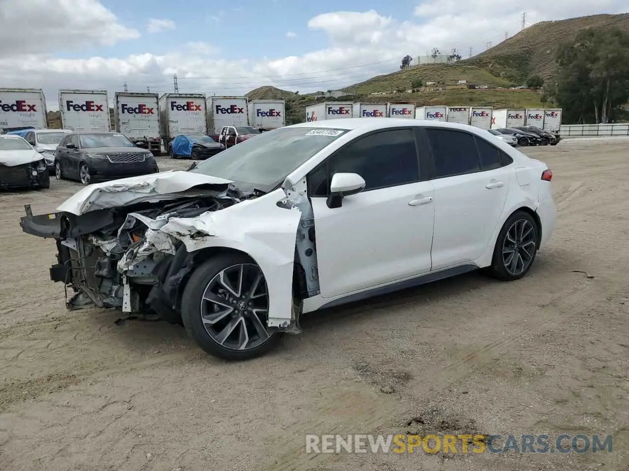 1 Photograph of a damaged car 5YFS4MCE1NP113240 TOYOTA COROLLA 2022