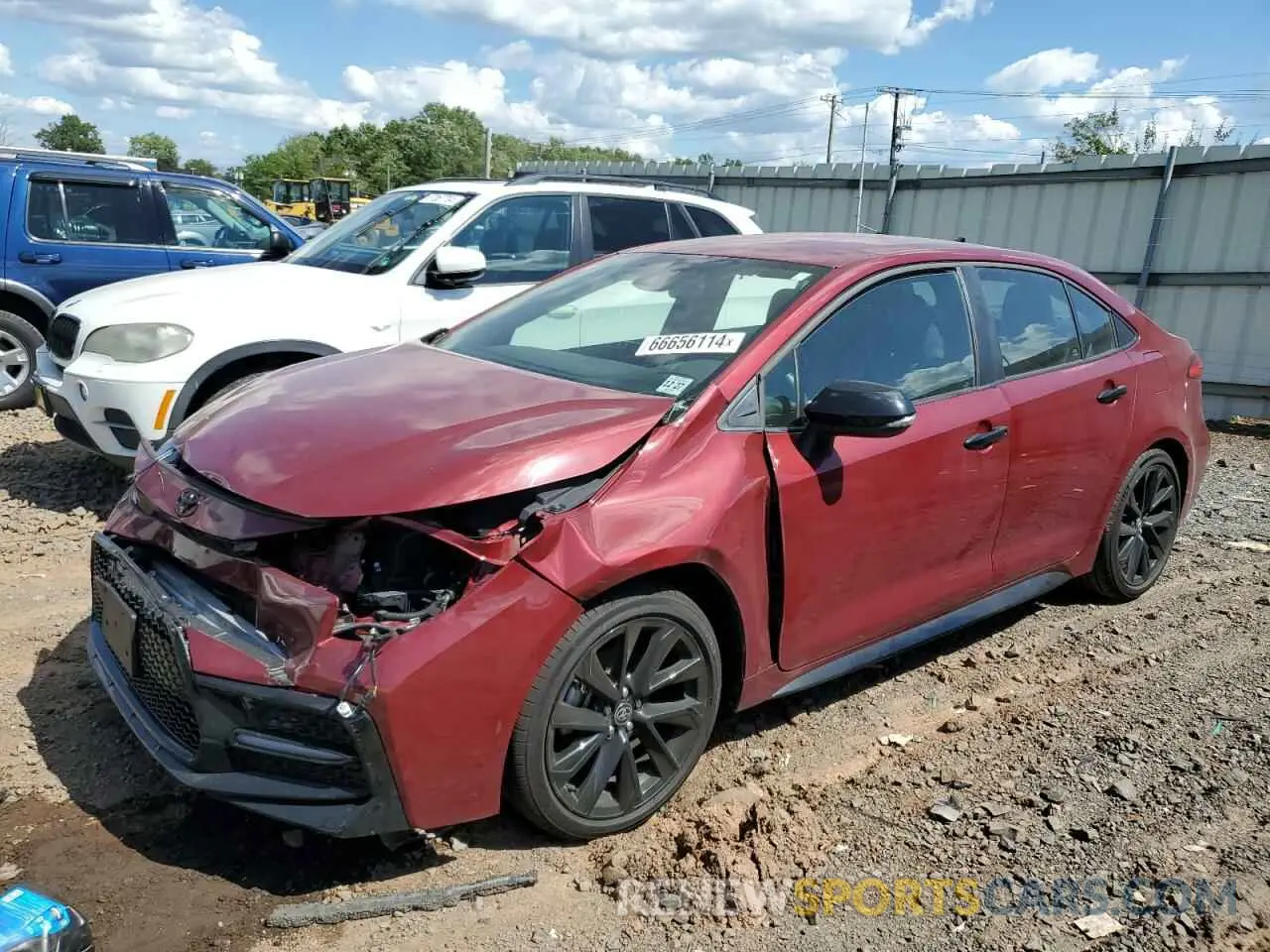 1 Photograph of a damaged car 5YFS4MCE4NP138455 TOYOTA COROLLA 2022