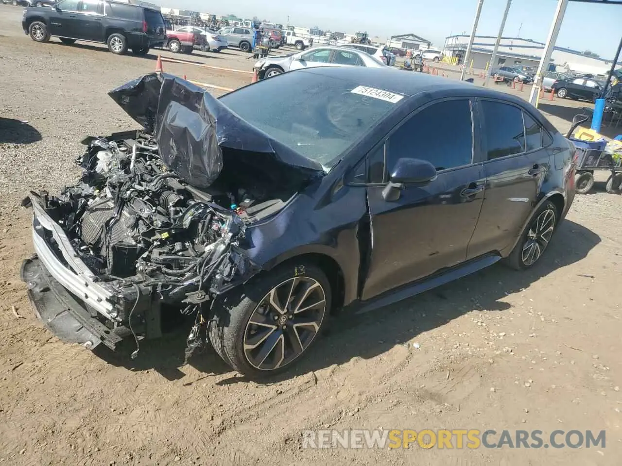 1 Photograph of a damaged car 5YFS4MCE6NP128221 TOYOTA COROLLA 2022