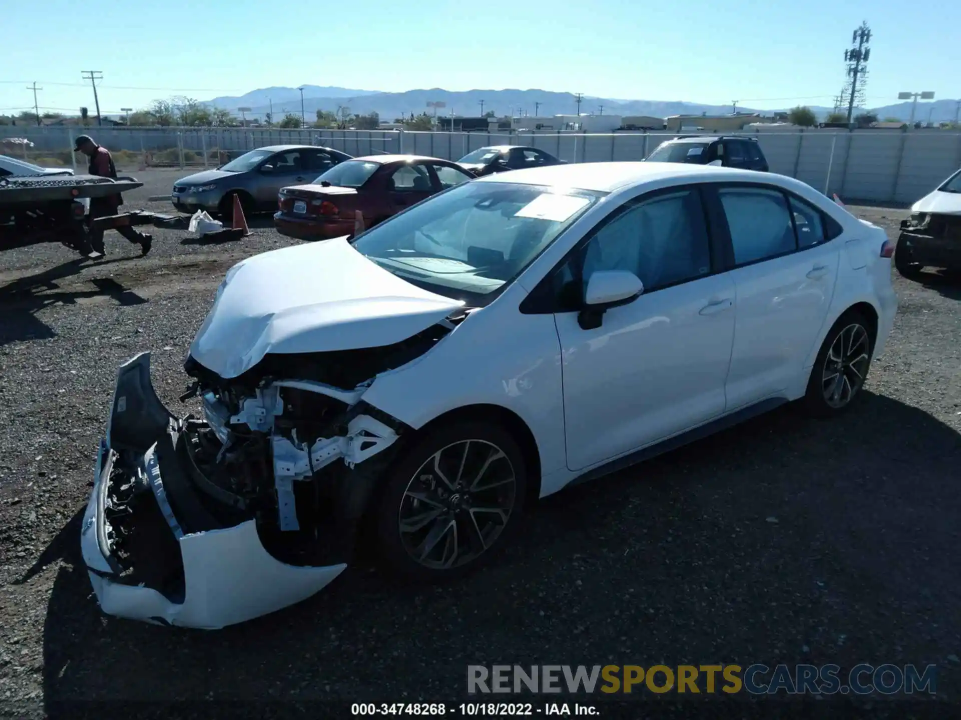 2 Photograph of a damaged car 5YFS4MCE9NP110893 TOYOTA COROLLA 2022