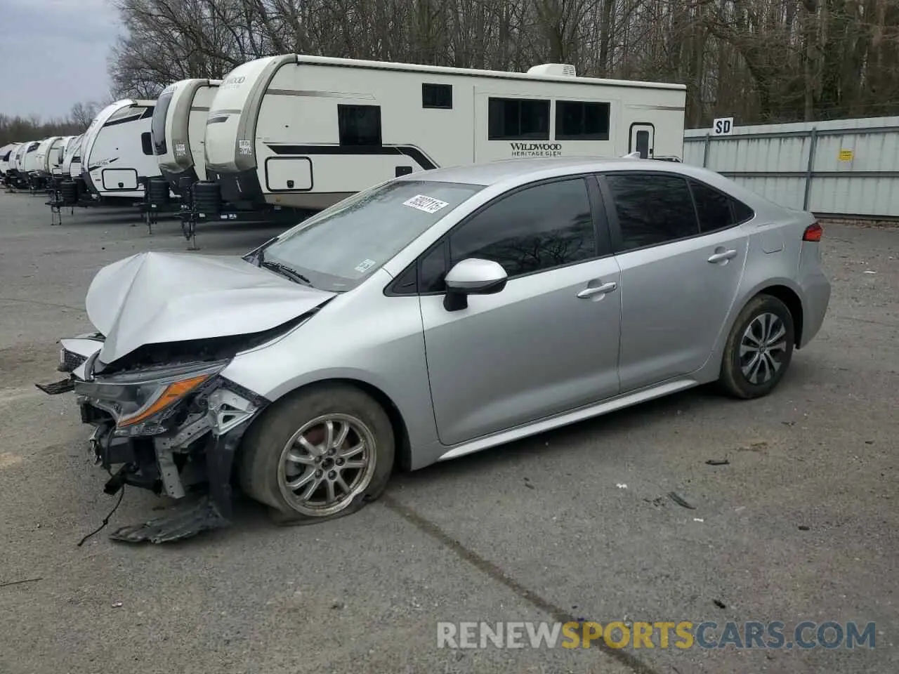 1 Photograph of a damaged car JTDEAMDE2NJ041540 TOYOTA COROLLA 2022