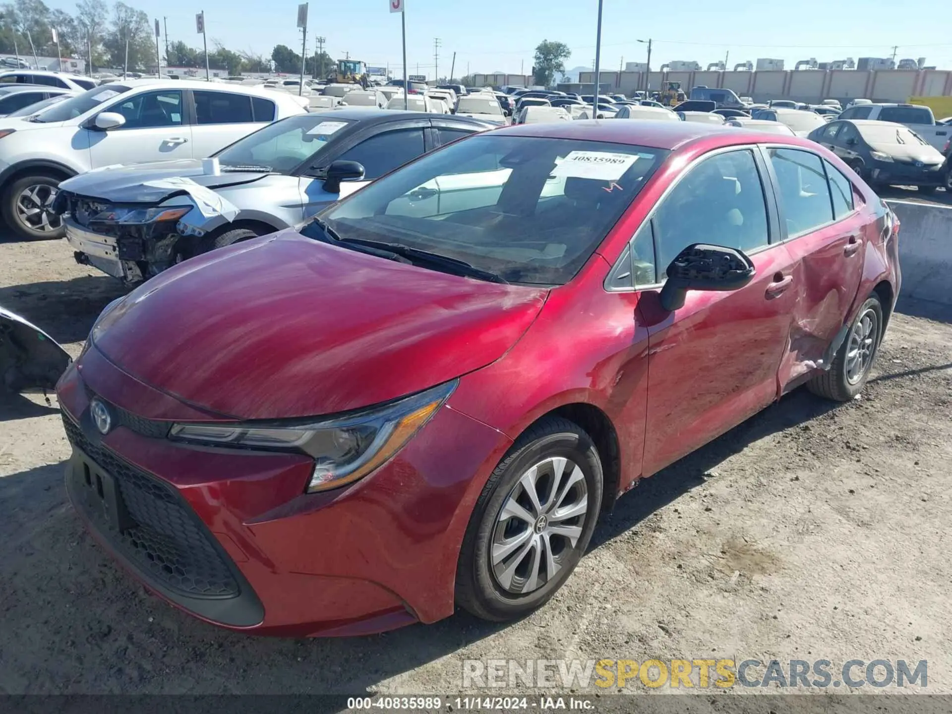 2 Photograph of a damaged car JTDEAMDE2NJ057589 TOYOTA COROLLA 2022