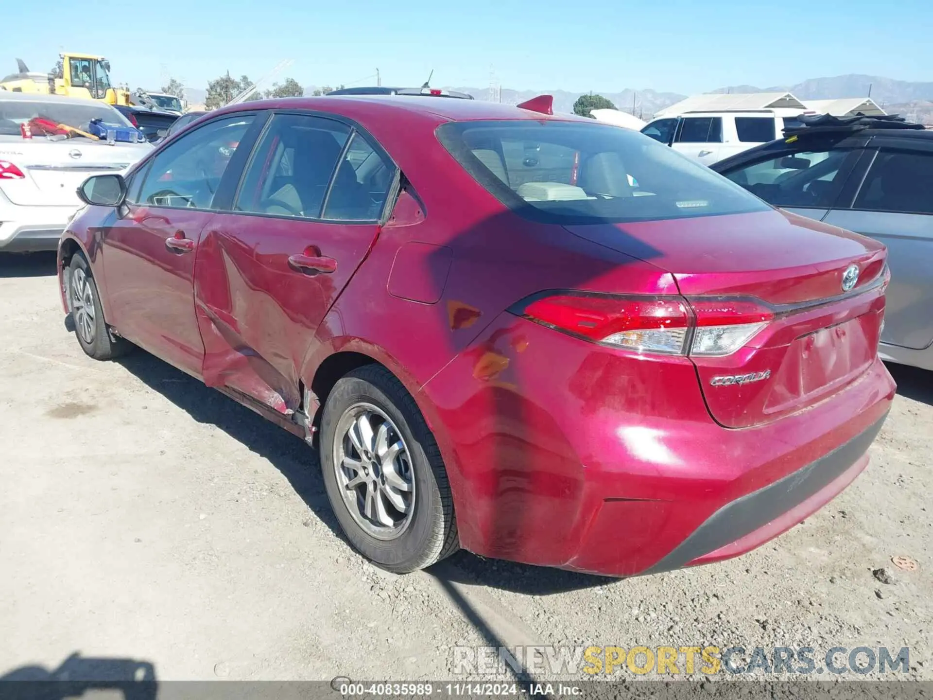 3 Photograph of a damaged car JTDEAMDE2NJ057589 TOYOTA COROLLA 2022
