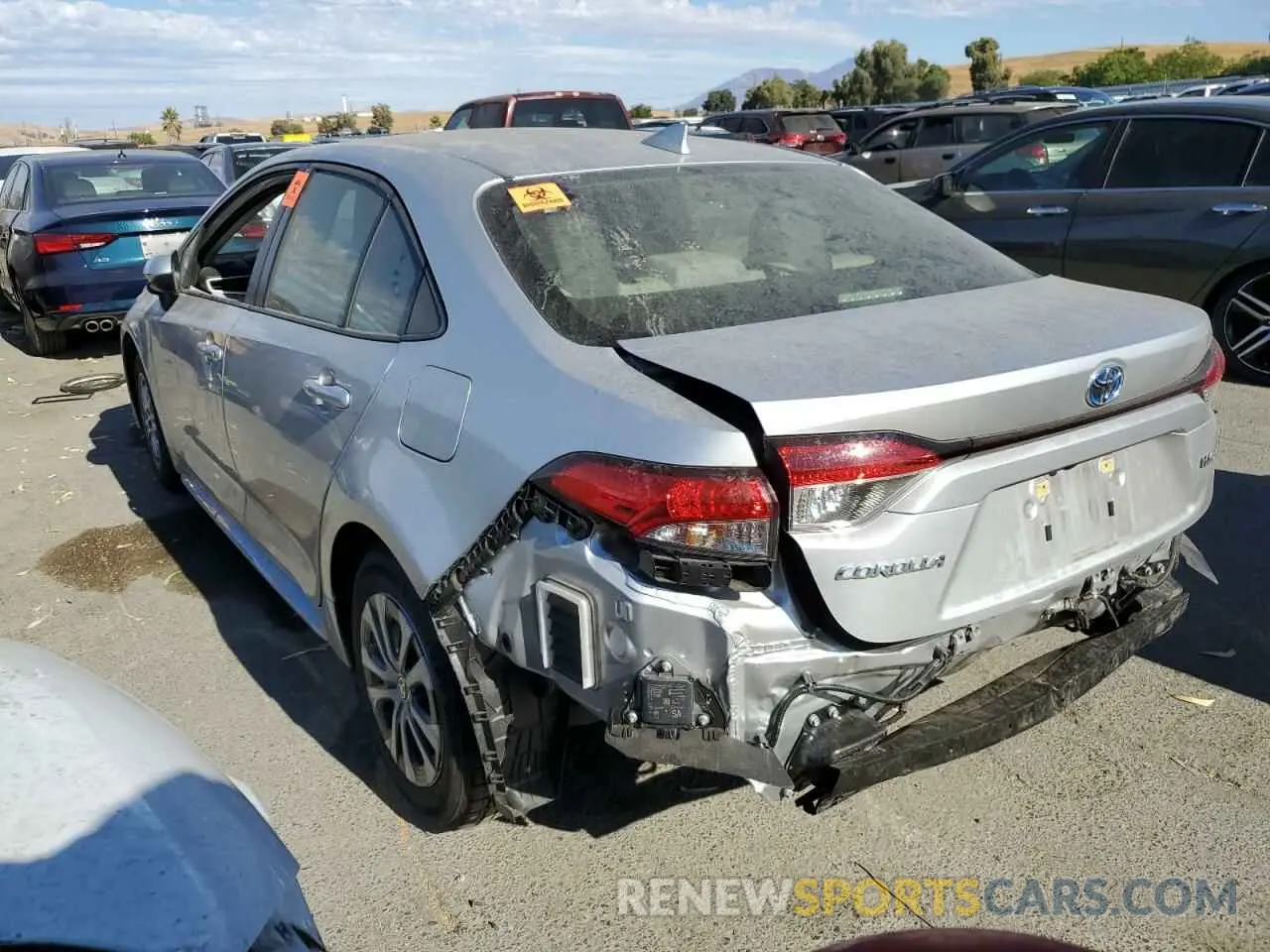 2 Photograph of a damaged car JTDEAMDE3NJ039196 TOYOTA COROLLA 2022