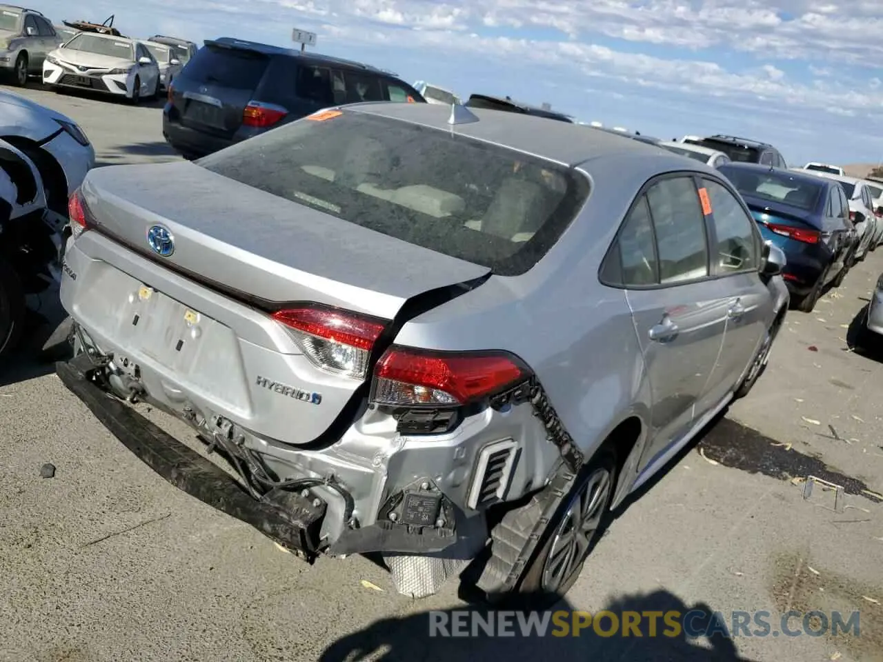 3 Photograph of a damaged car JTDEAMDE3NJ039196 TOYOTA COROLLA 2022