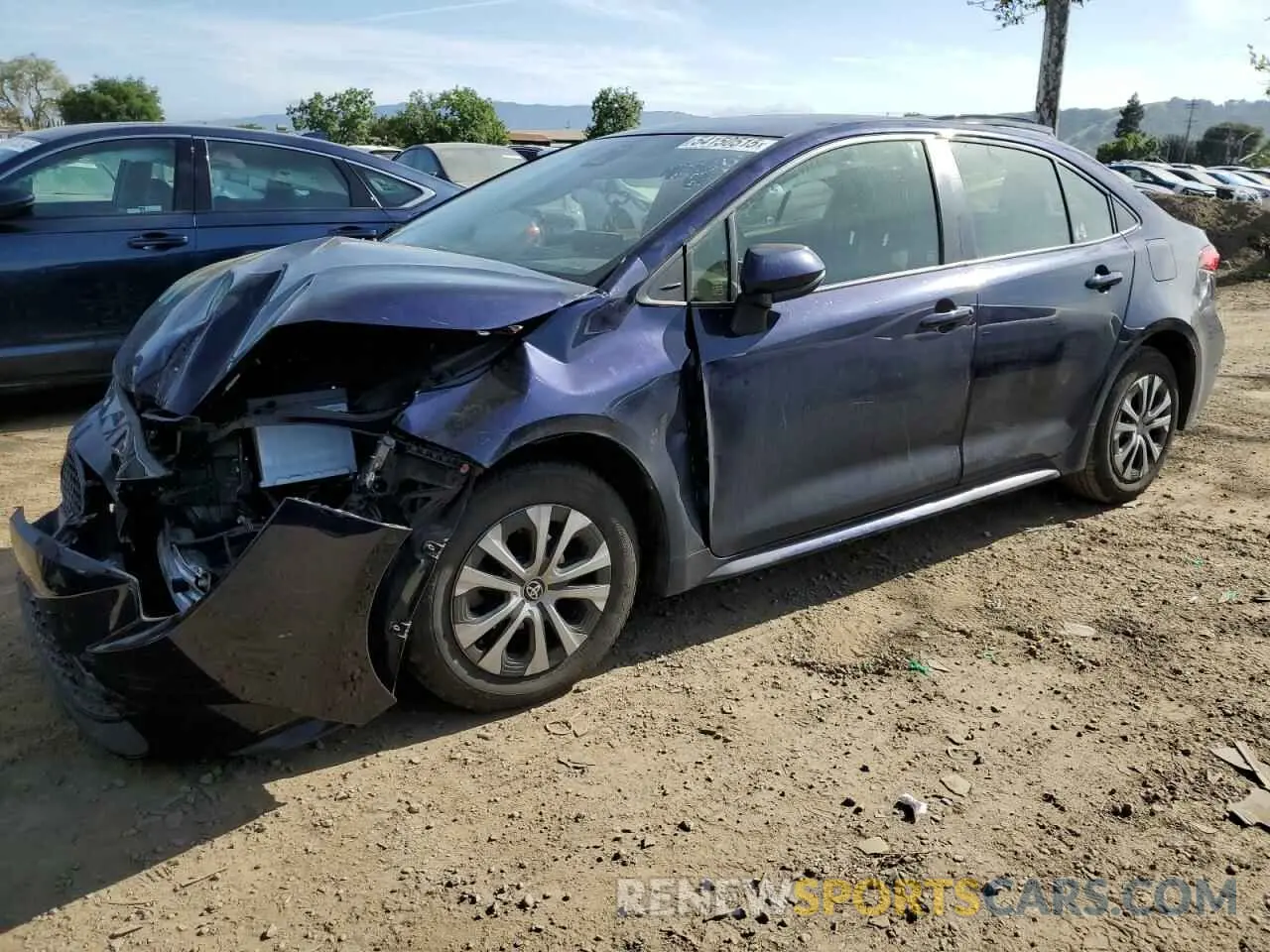1 Photograph of a damaged car JTDEAMDE6NJ037474 TOYOTA COROLLA 2022